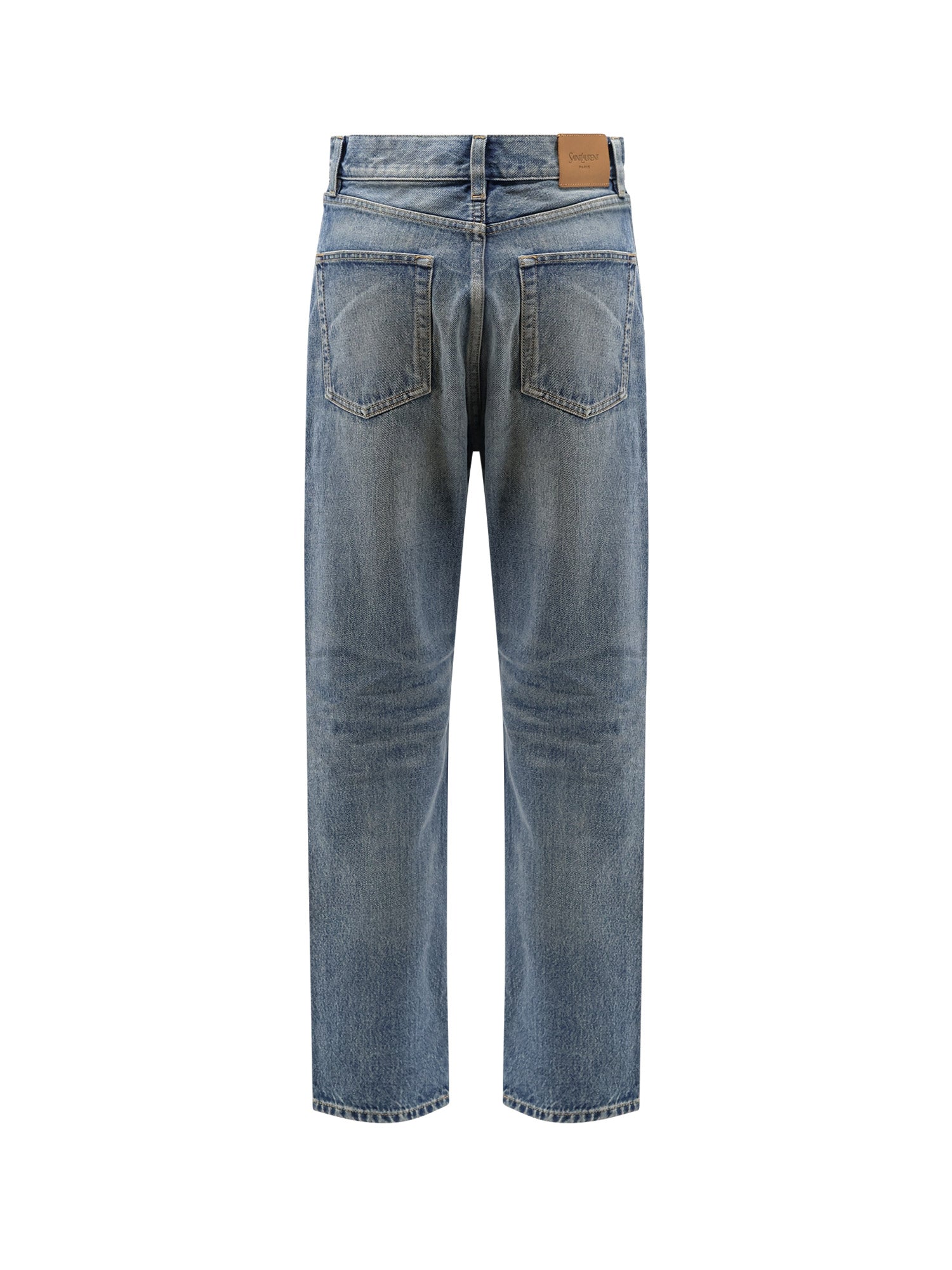 Saint Laurent Jeans Midi Blue Cotone