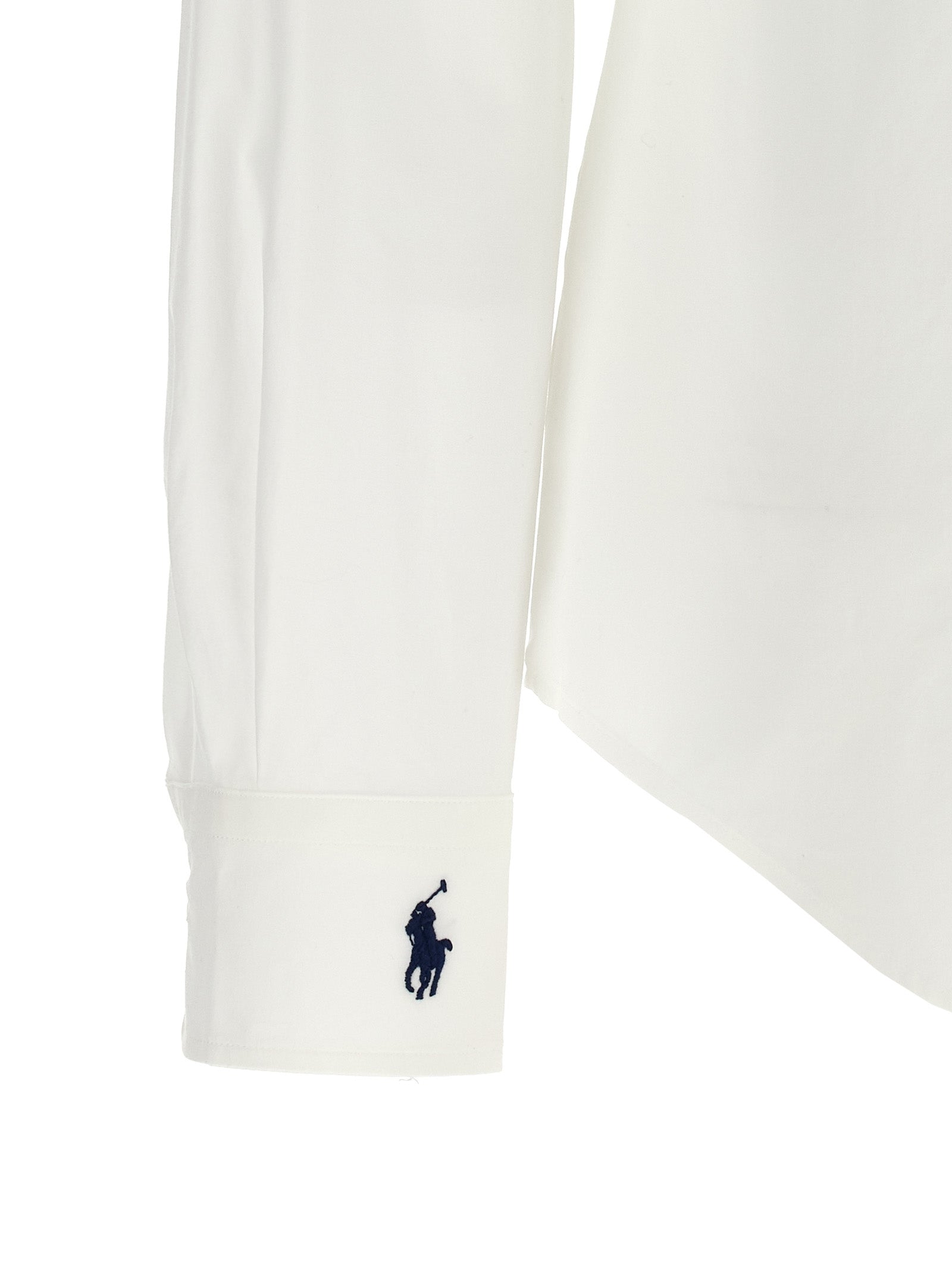 Logo embroidery shirt White Cotton Shirt, Blouse