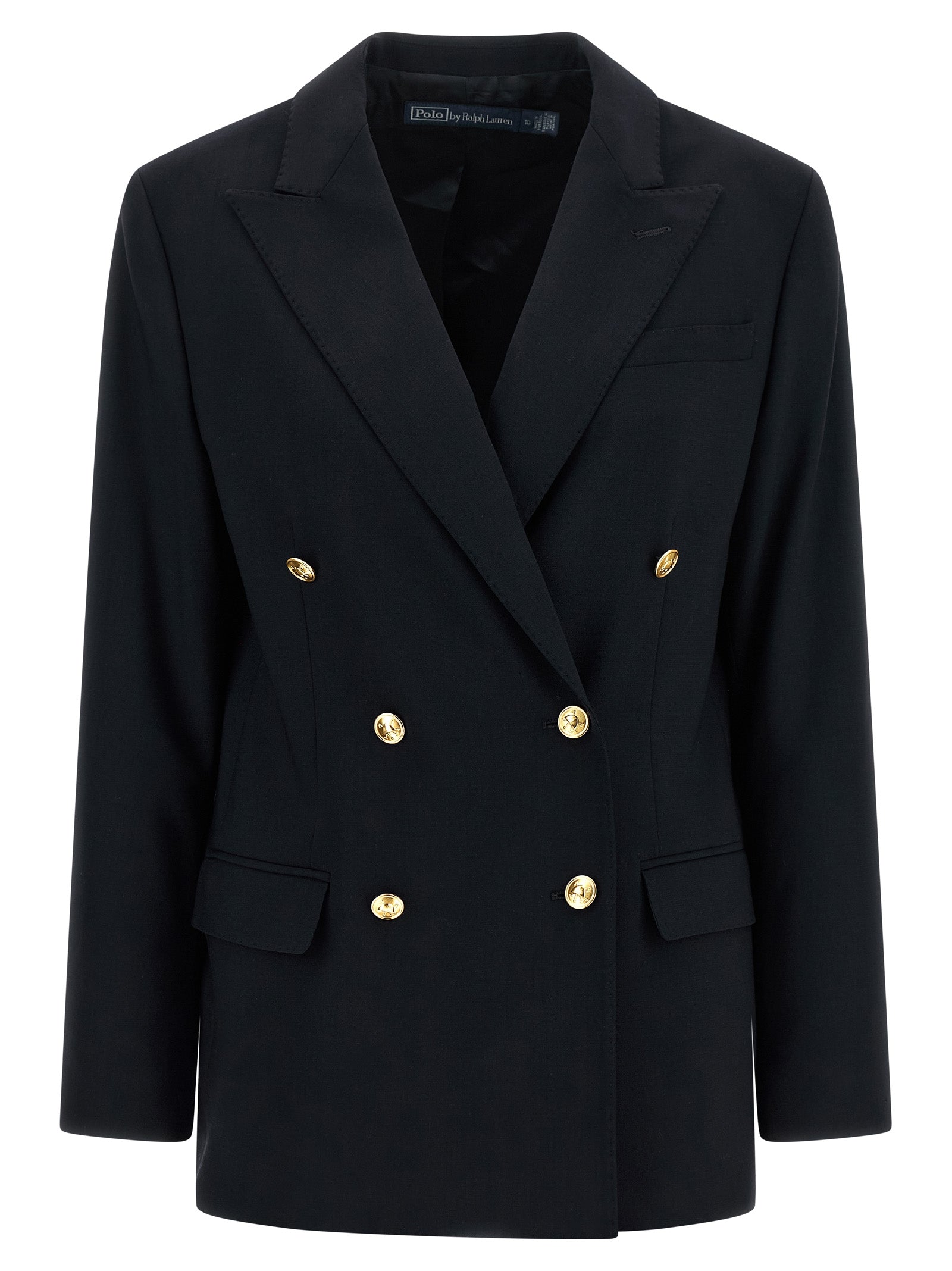 Double-breasted blazer Blue Wool Elastane Blazer, Suits