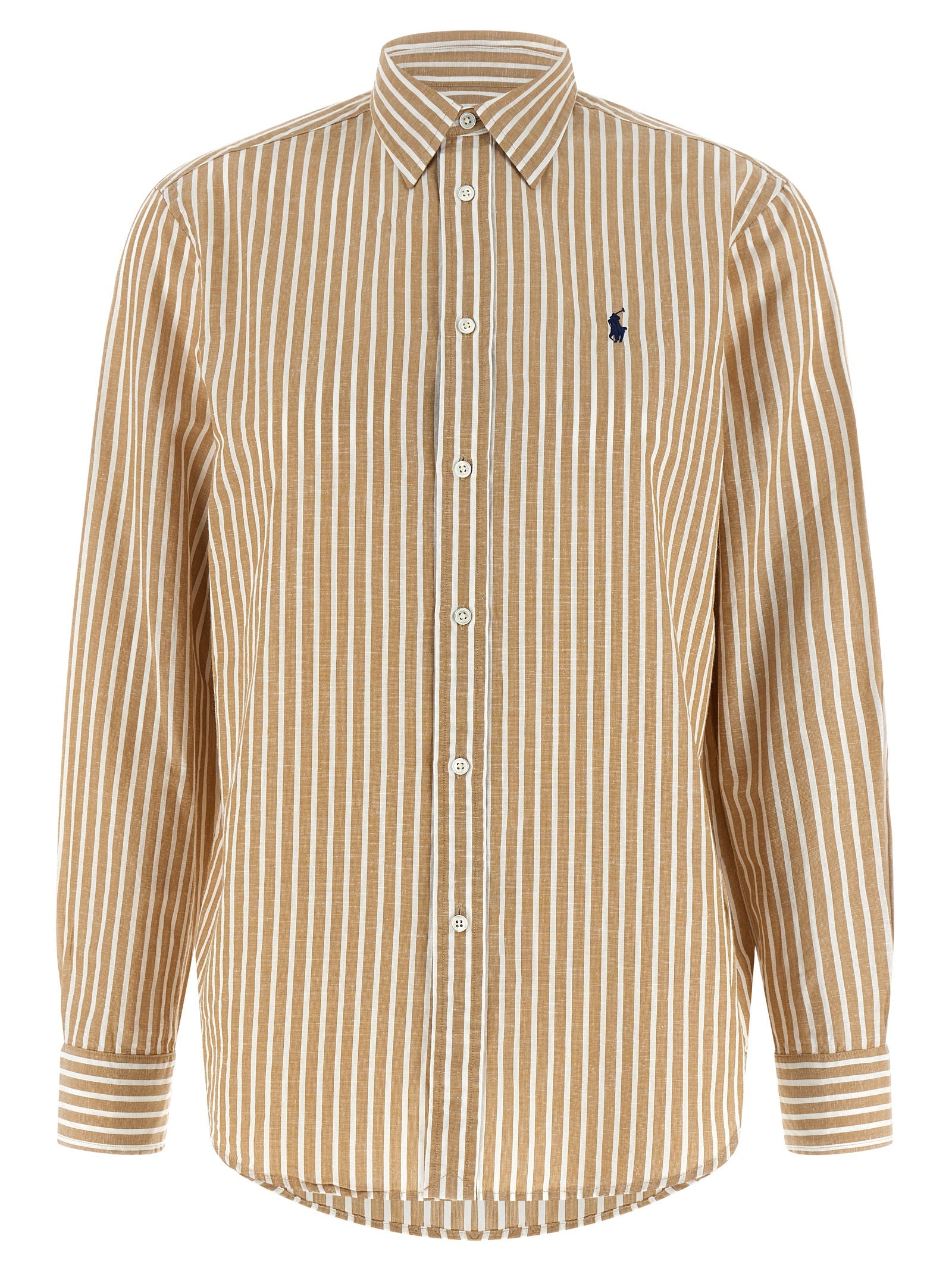 Cotton And Linen Shirt Beige Shirt, Blouse