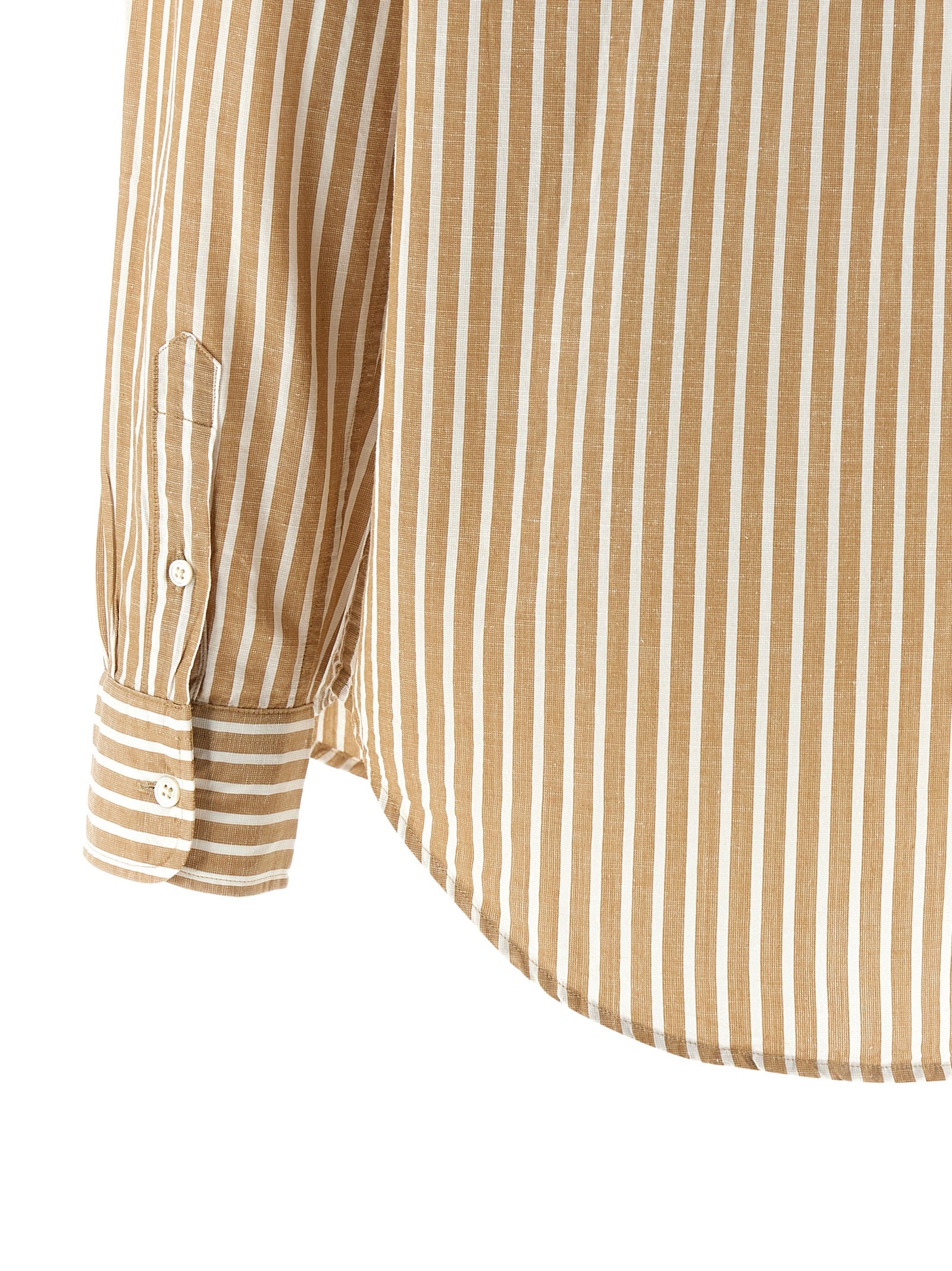 Cotton And Linen Shirt Beige Shirt, Blouse