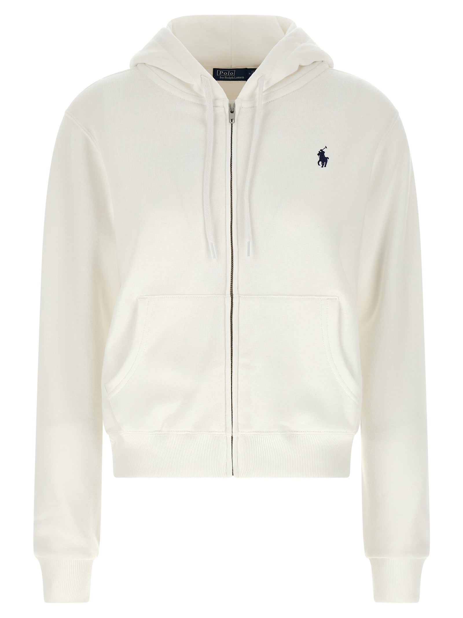 Logo embroidery hoodie White Cotton Sweatshirt