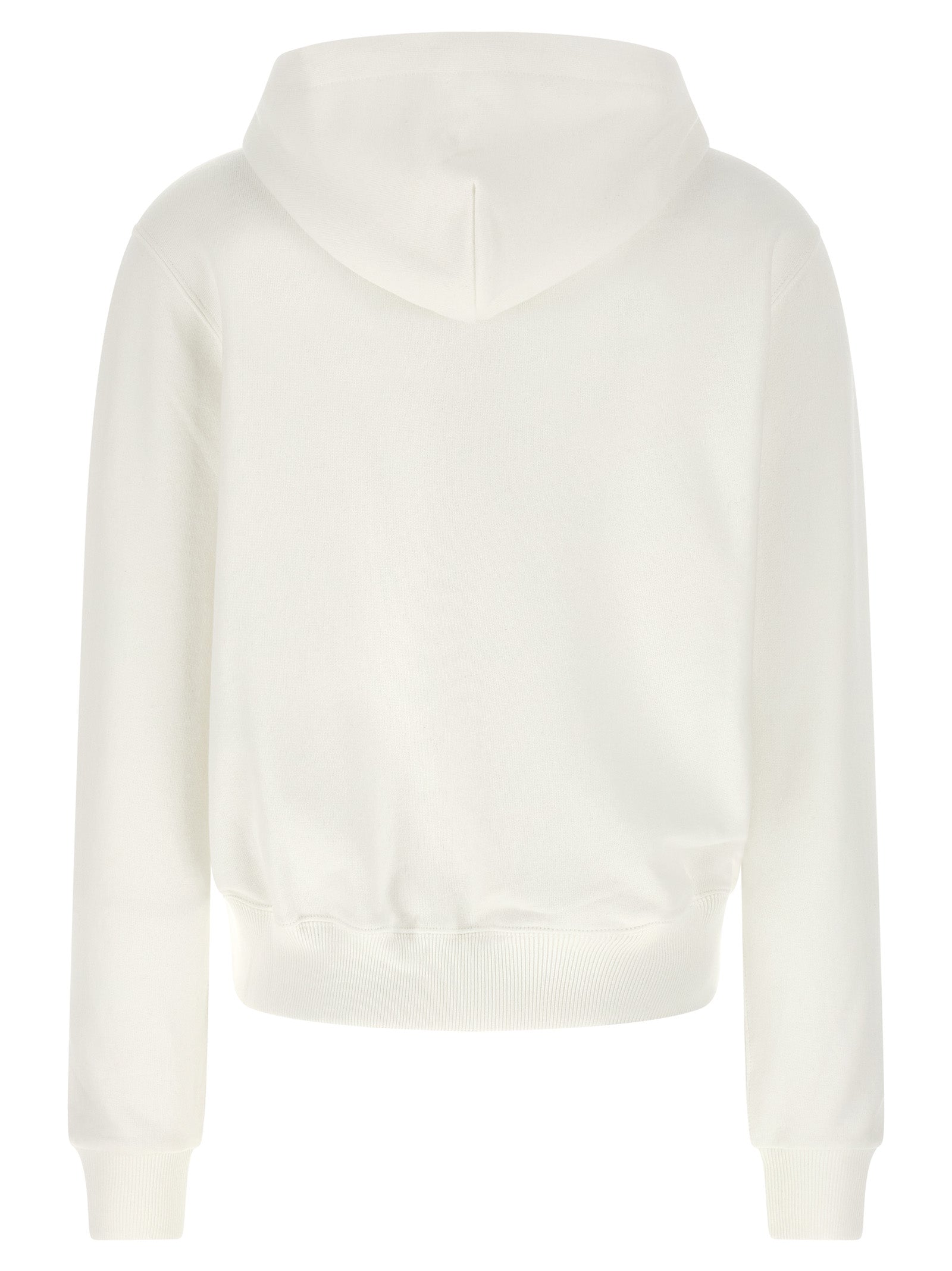 Logo embroidery hoodie White Cotton Sweatshirt