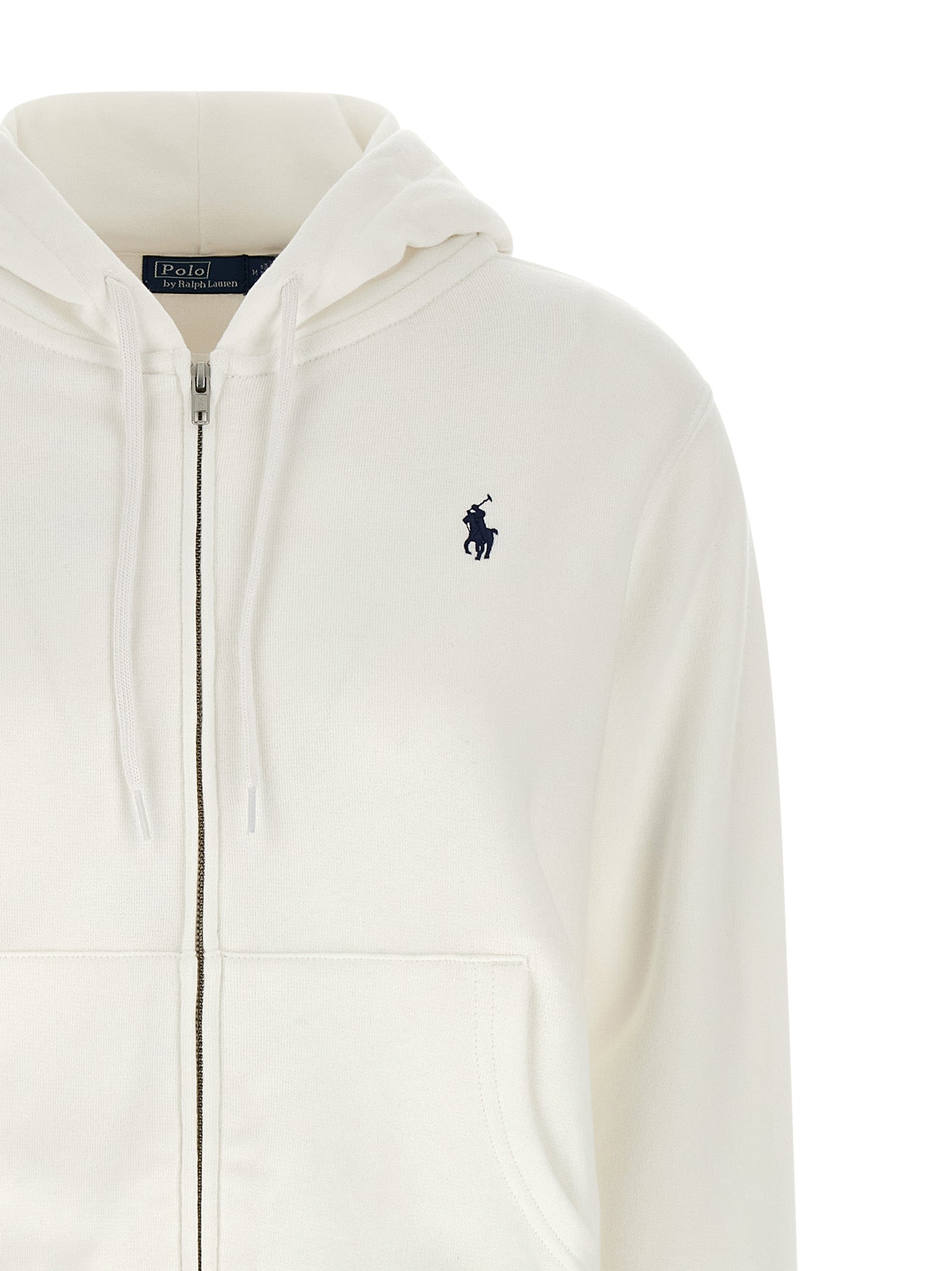 Logo embroidery hoodie White Cotton Sweatshirt