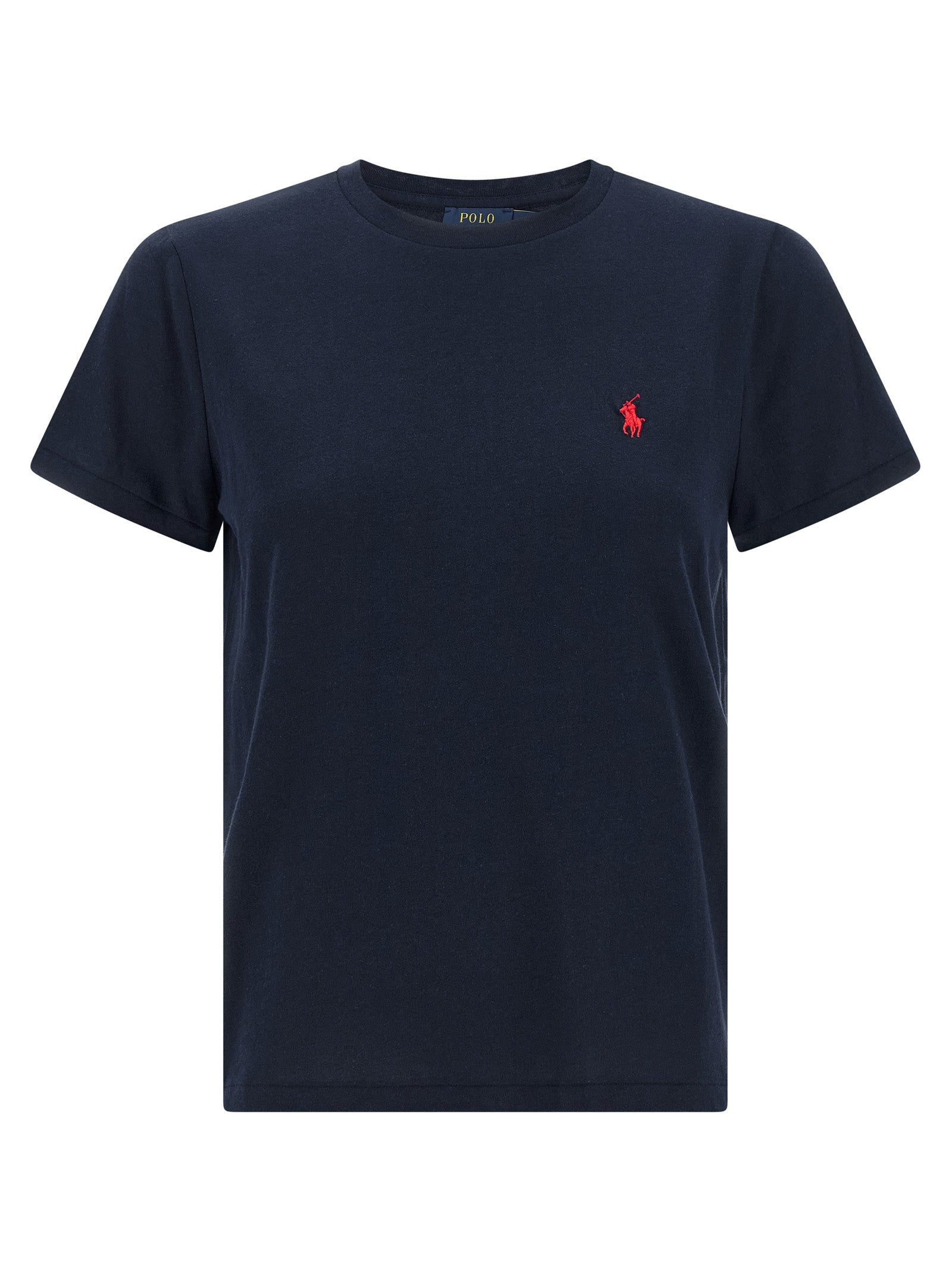 Logo embroidery t-shirt Blue Cotton