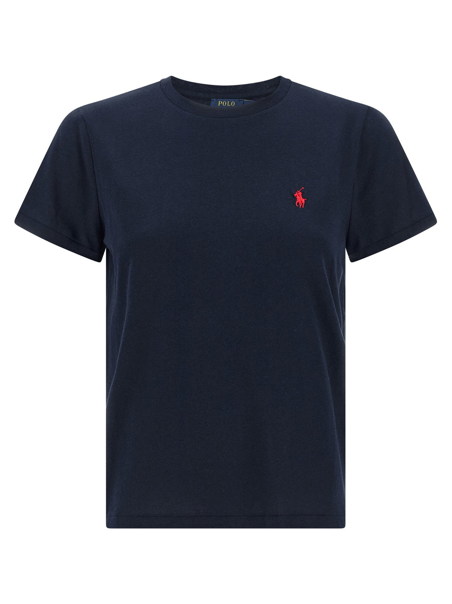 Polo Ralph Lauren Logo-Embroidered Cotton T-shirt — Navy