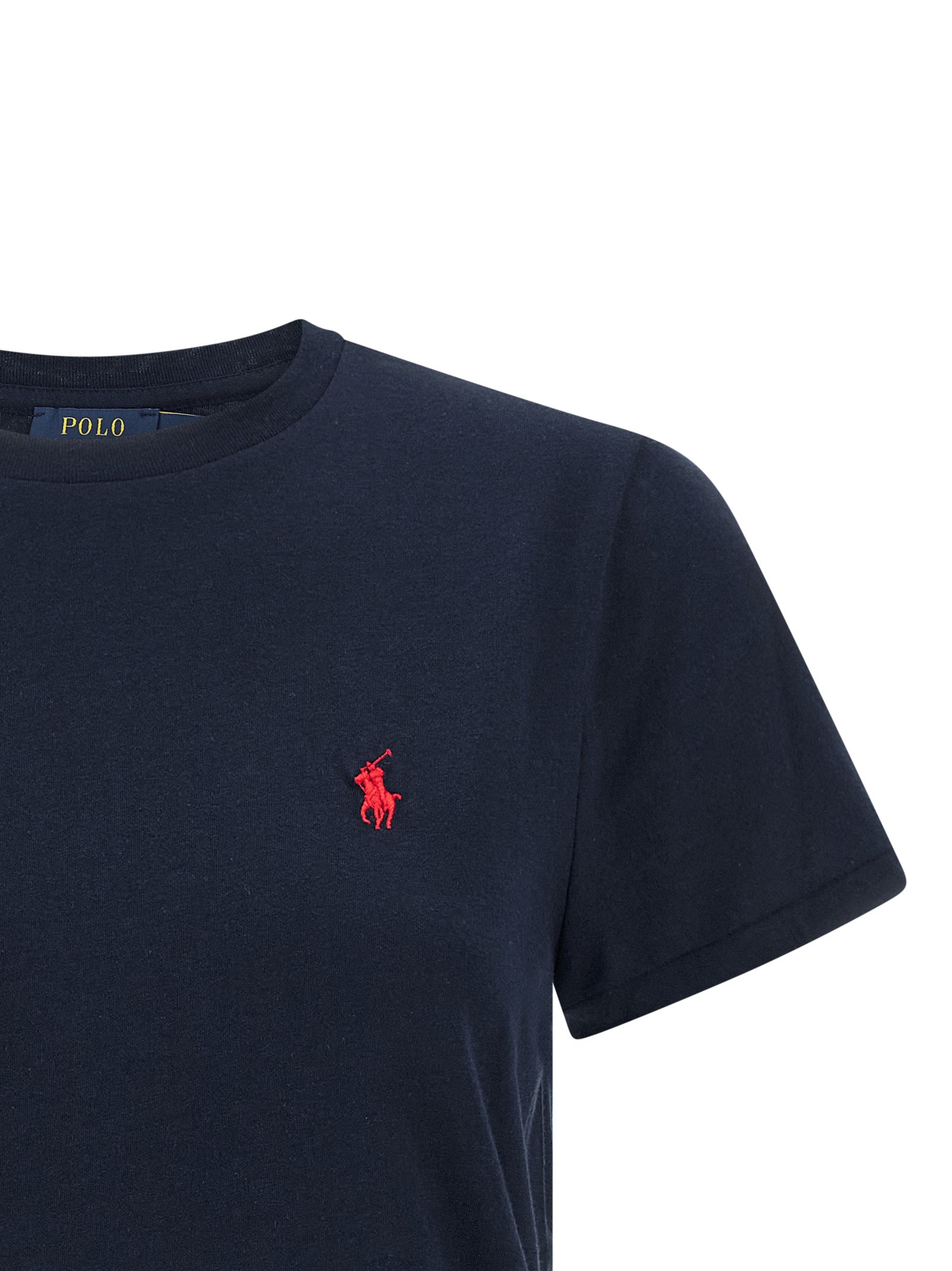 Logo embroidery t-shirt Blue Cotton