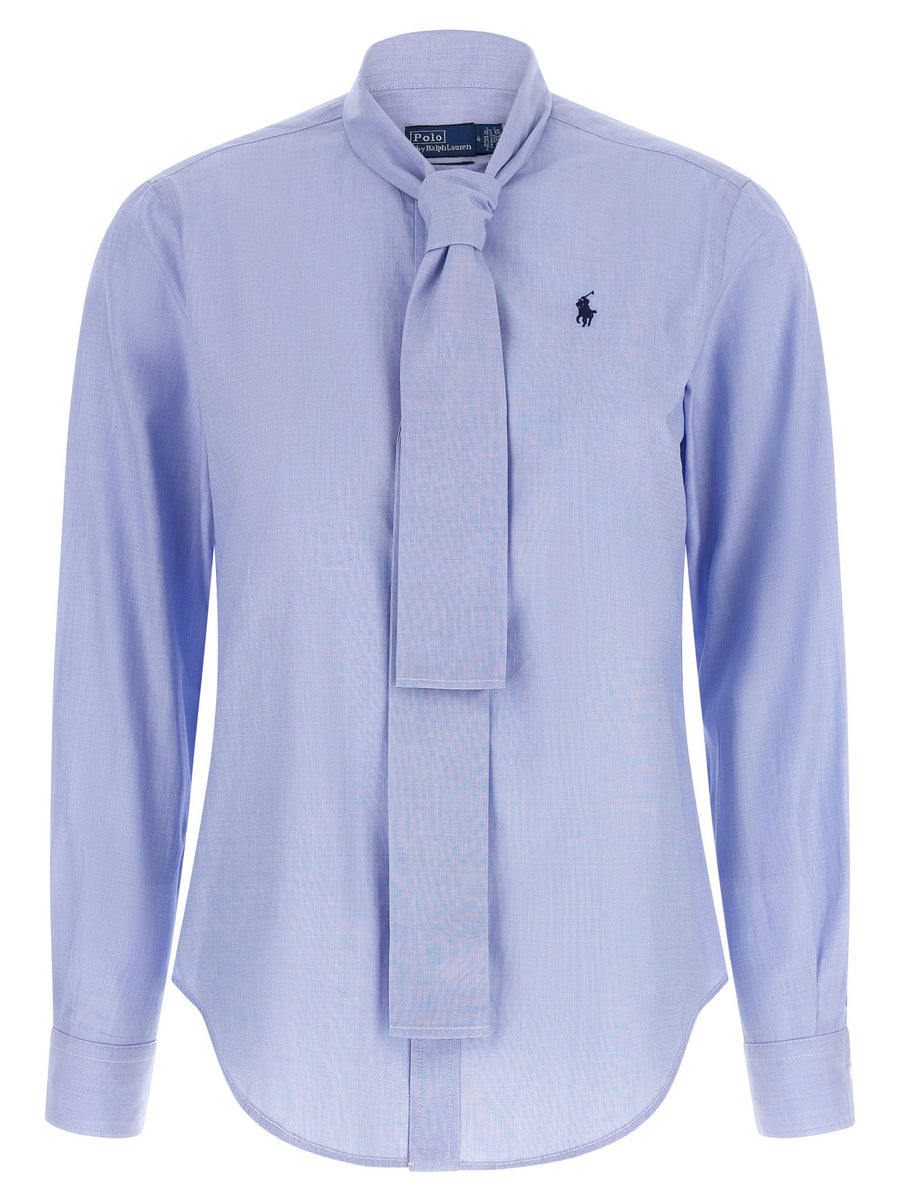 Polo Ralph Lauren Pure Cotton with Bow Tie Detail Shirt — lavender