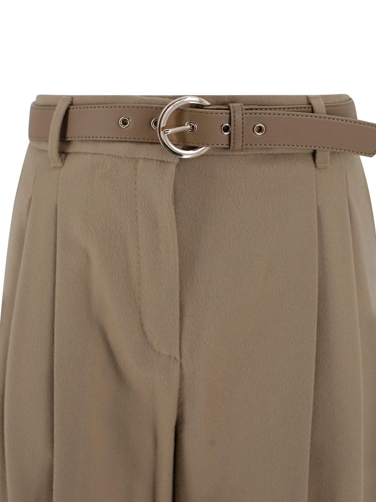 Max Mara Studio Trousers Camel Lana Vergine