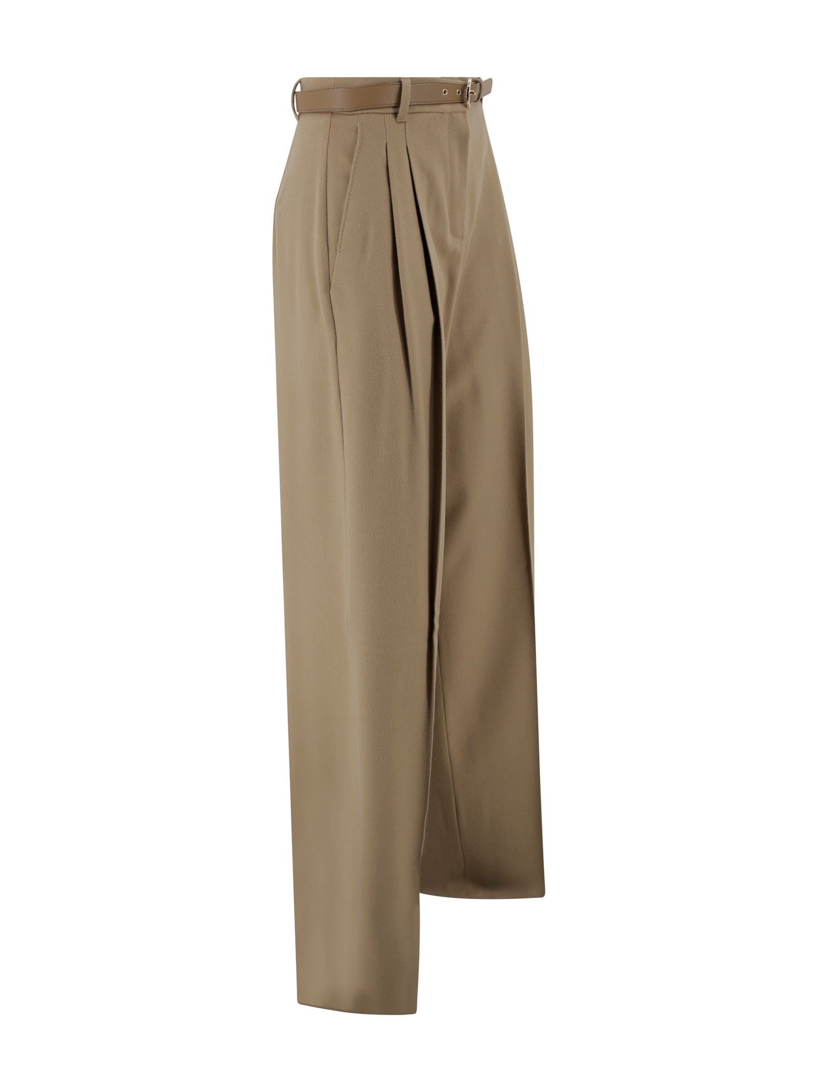 Max Mara Studio Trousers Camel Lana Vergine