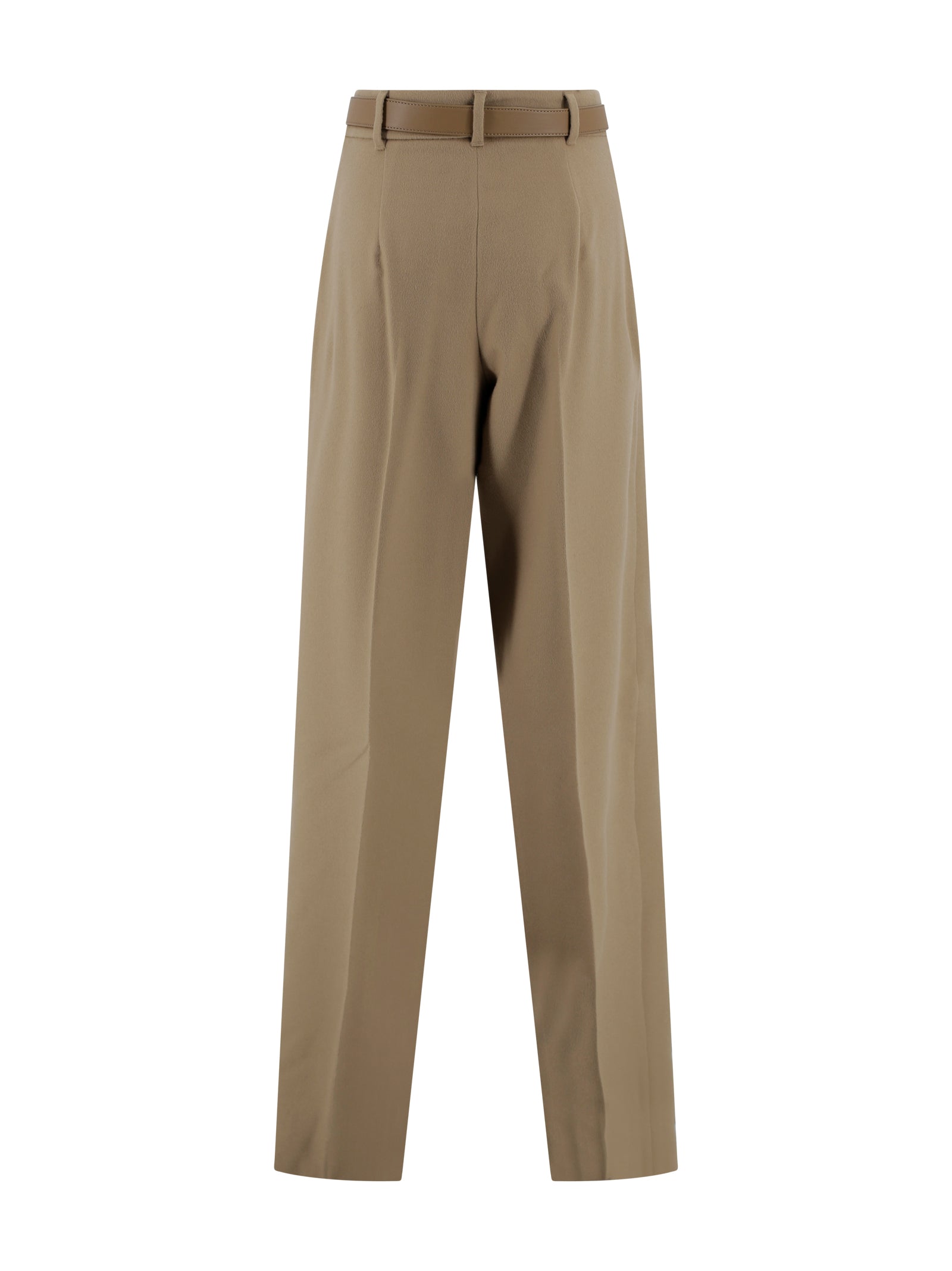 Max Mara Studio Trousers Camel Lana Vergine