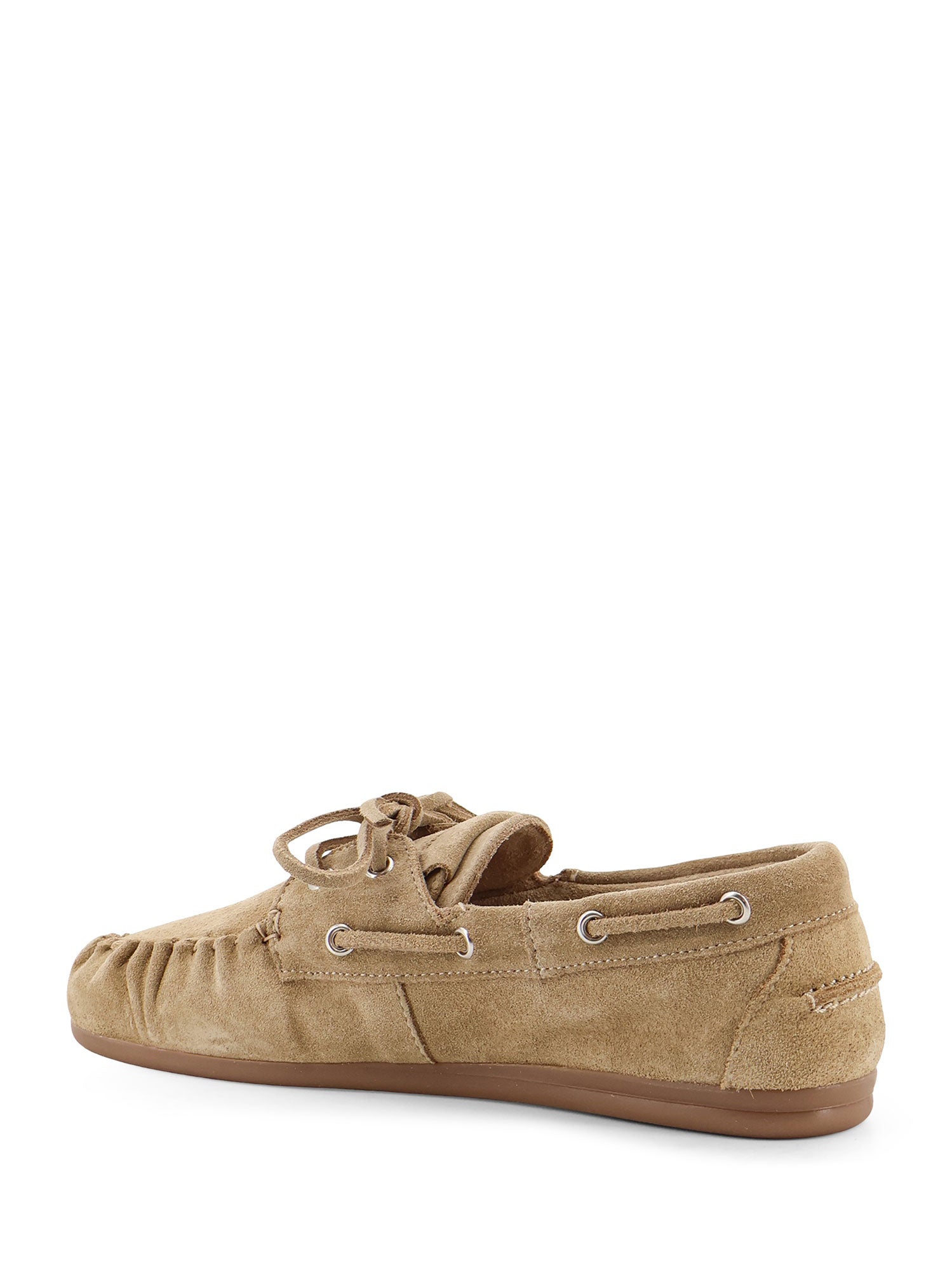 Alohas Flat Shoes Beige Suede