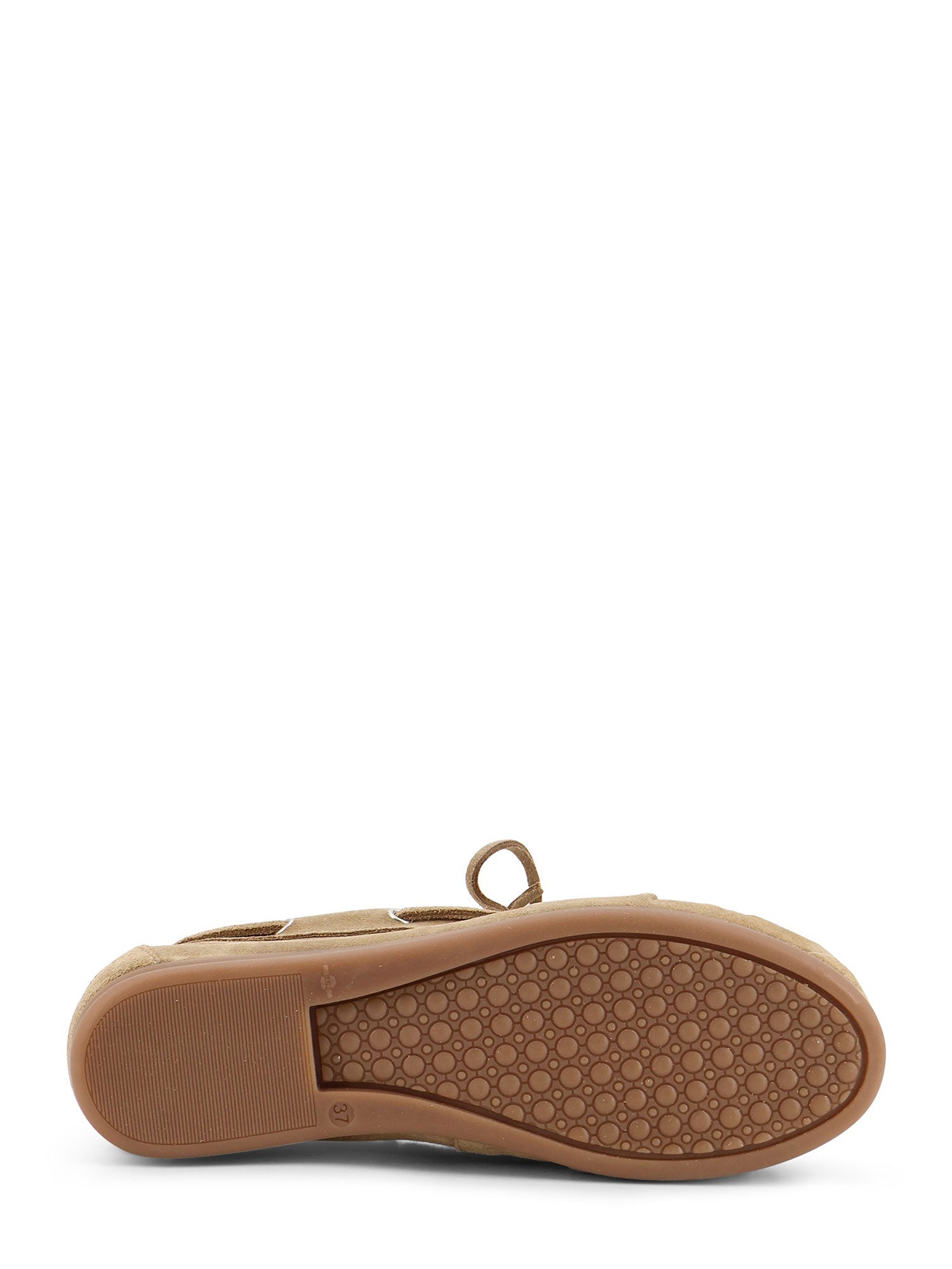 Alohas Flat Shoes Beige Suede