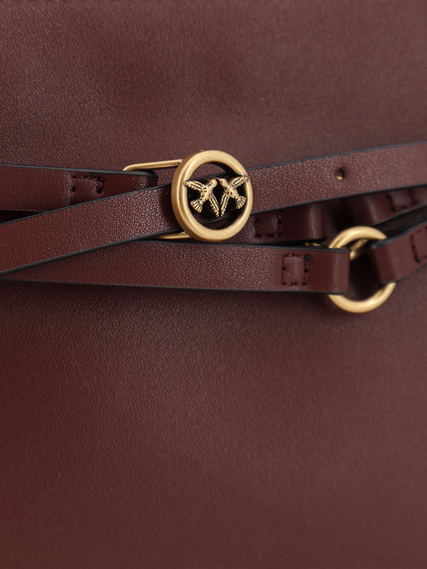 Pinko Bags Burgundywine Pelle