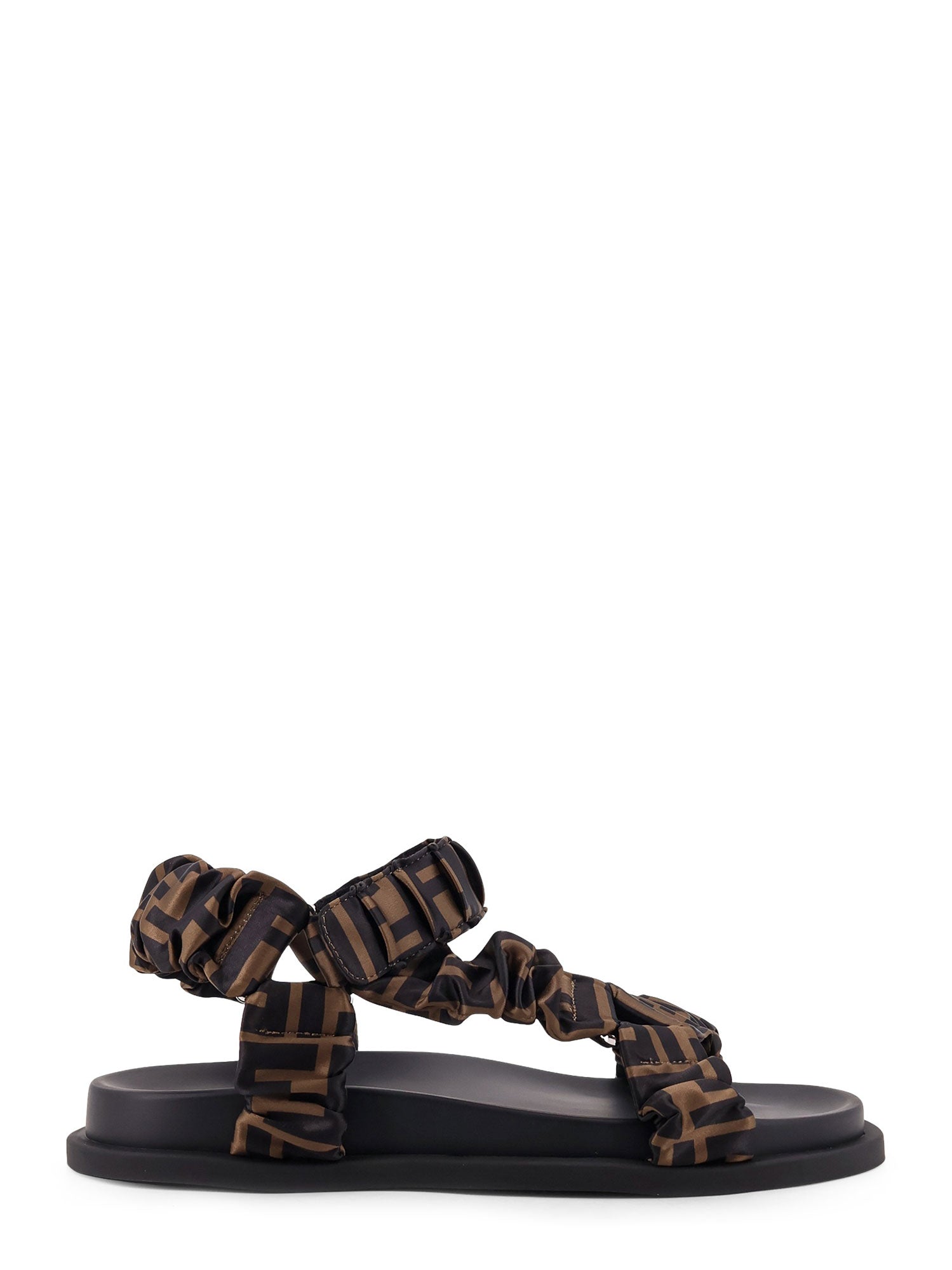 Fendi Sandals Brown Poliestere Elastan