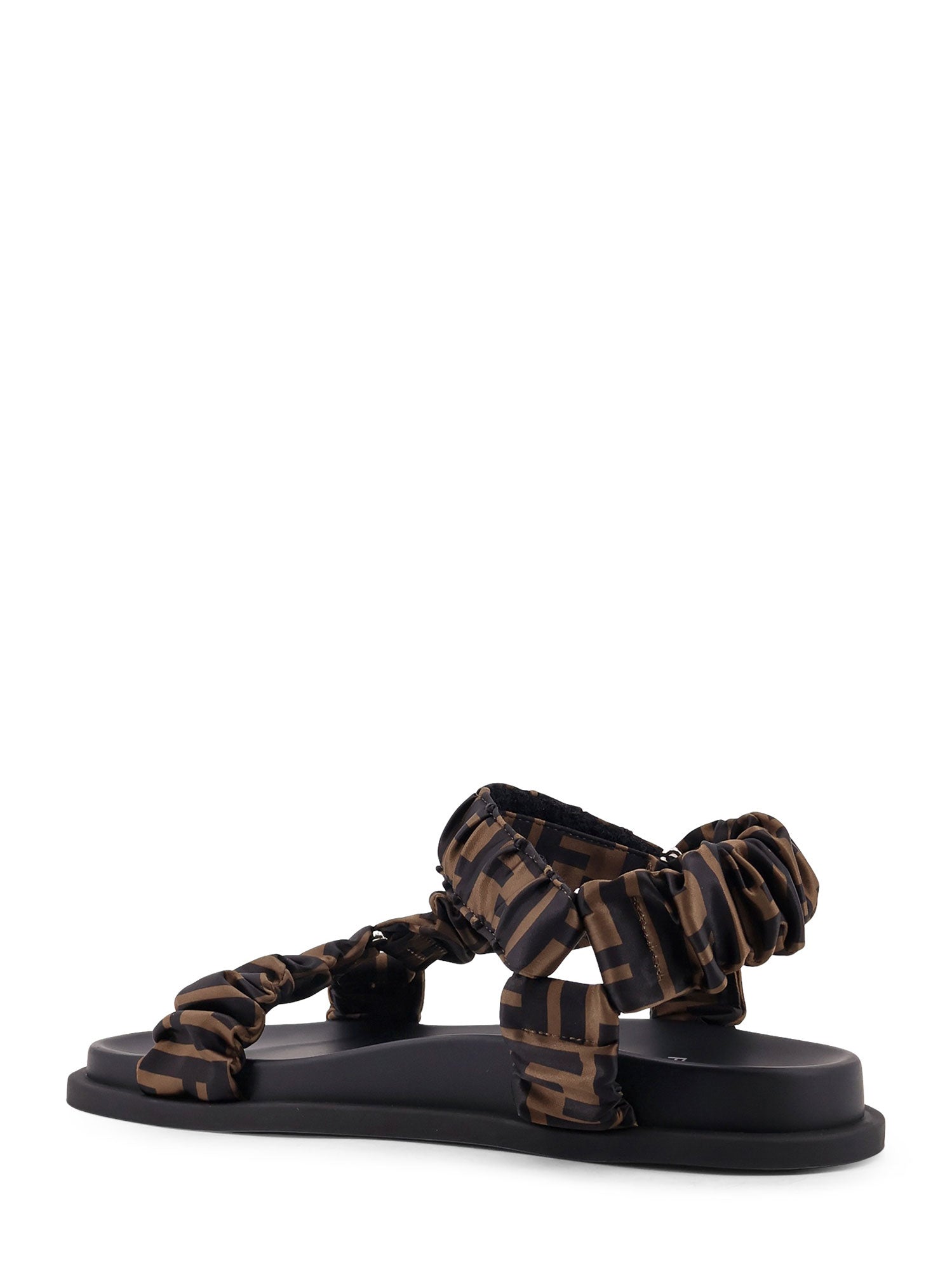 Fendi Sandals Brown Poliestere Elastan