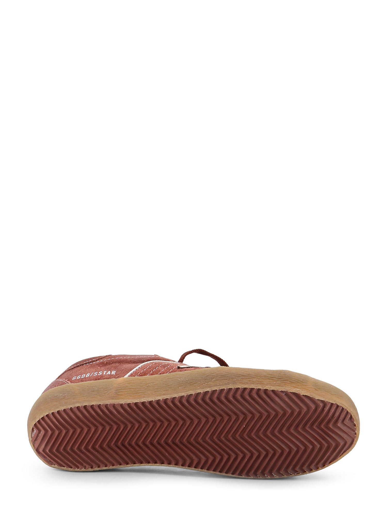 Golden Goose Sneakers Red Rust White Suede
