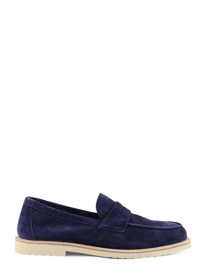 Brunello Cucinelli Flat Shoes Avion Blue Suede