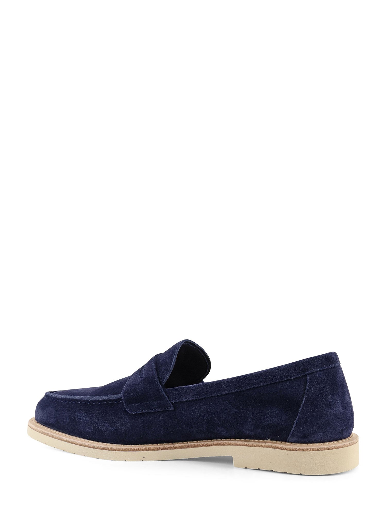 Brunello Cucinelli Flat Shoes Avion Blue Suede