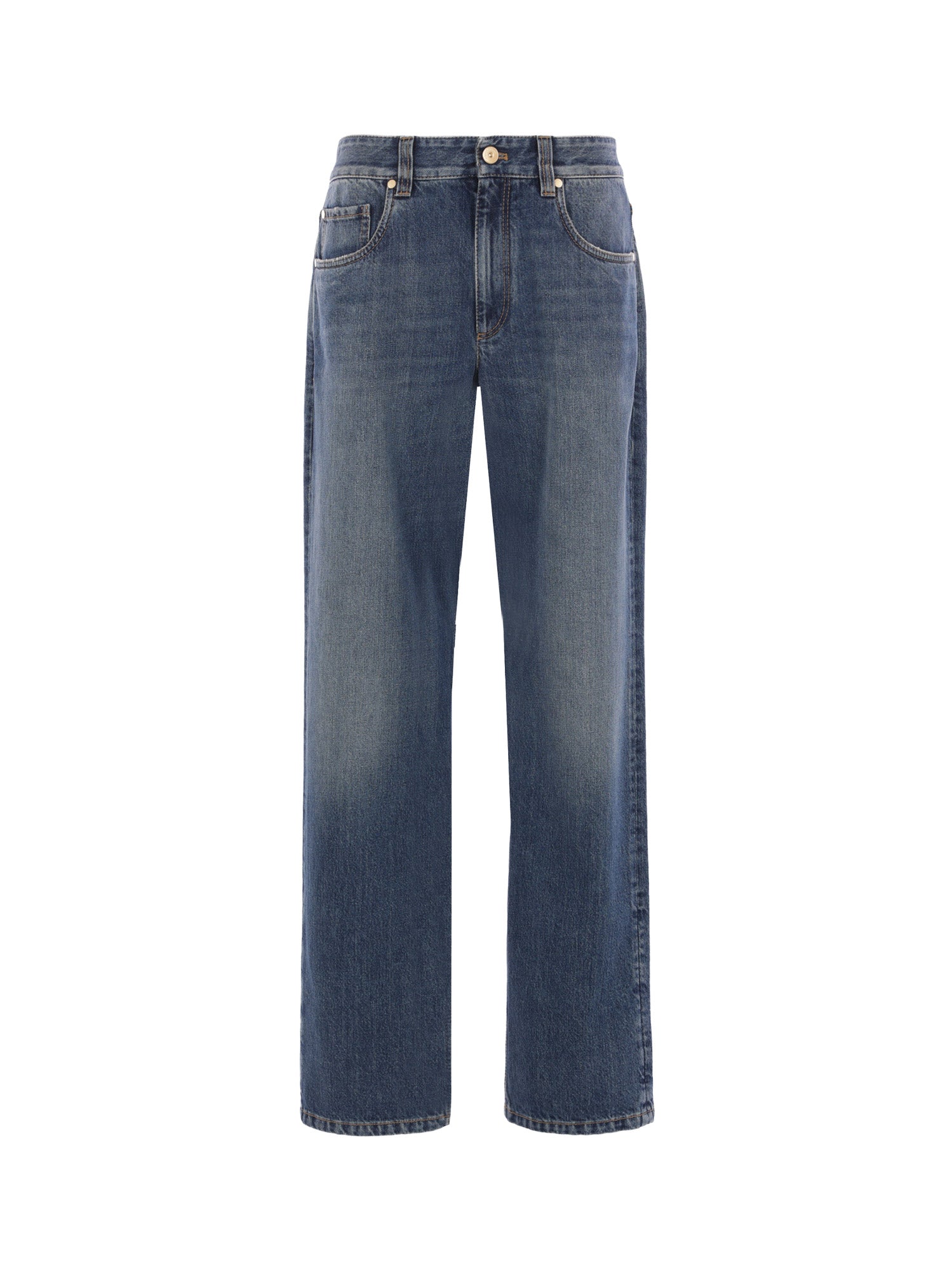 Brunello Cucinelli Jeans Agedbluedenim Cotone