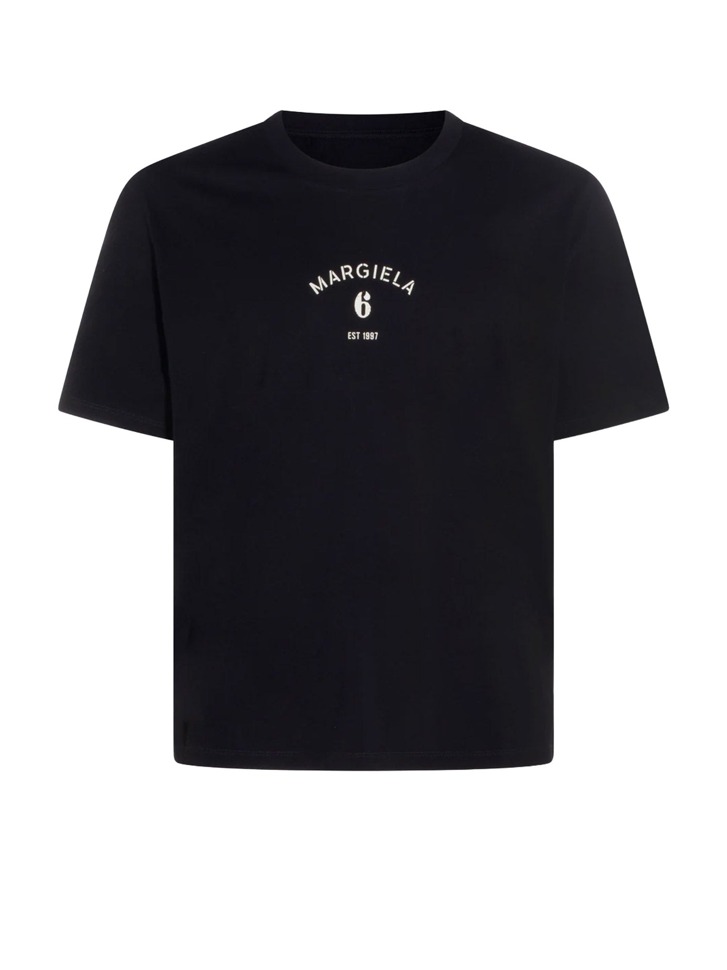 MM6 Maison Margiela T-shirts and Polos Black Cotone