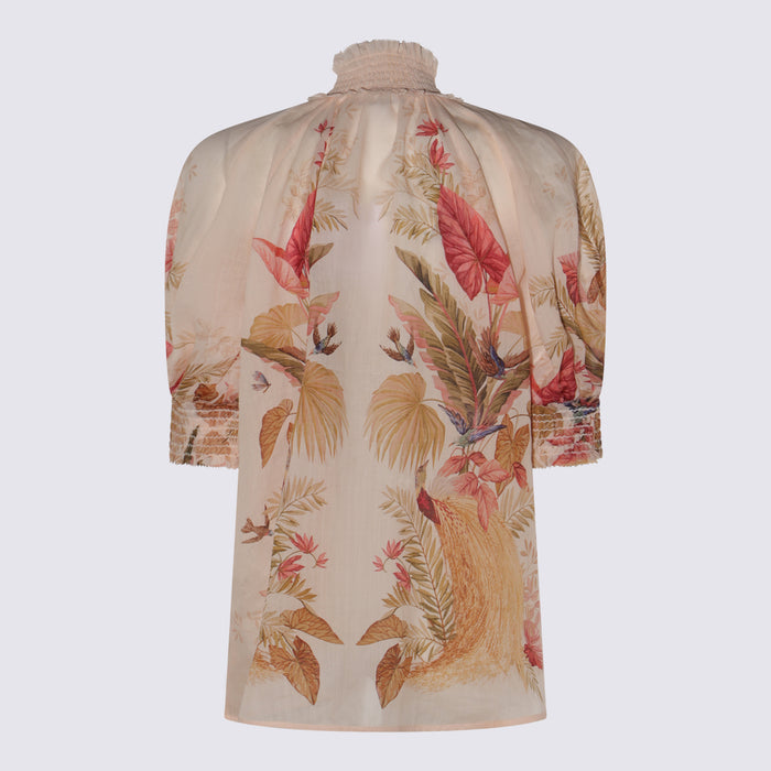 Zimmermann Top Cream Palm Floral _ramie