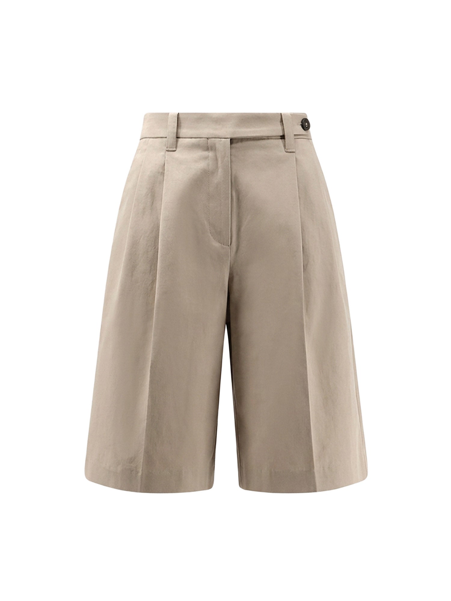Brunello Cucinelli Shorts Sandshell Cotone Lino