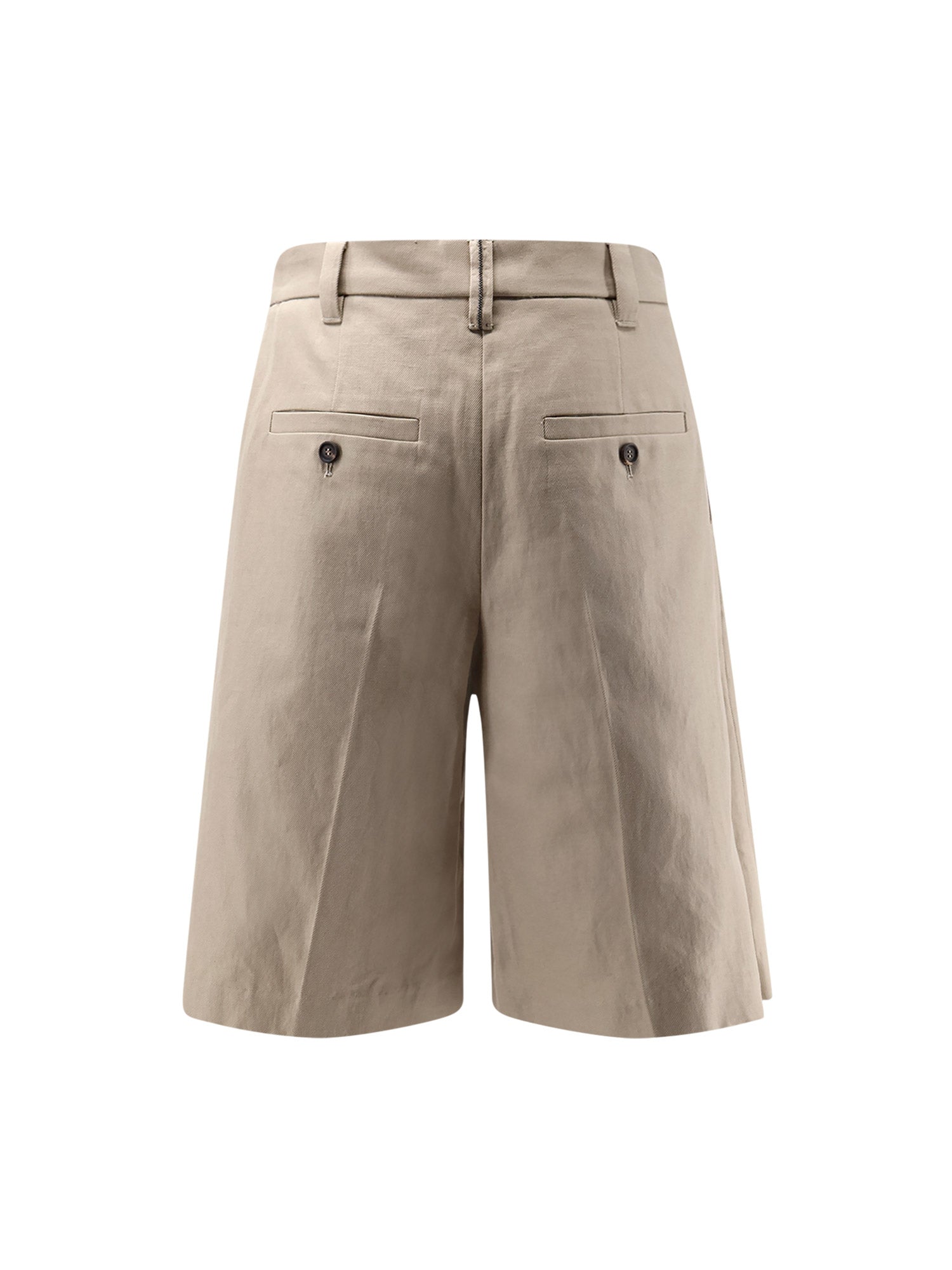 Brunello Cucinelli Shorts Sandshell Cotone Lino