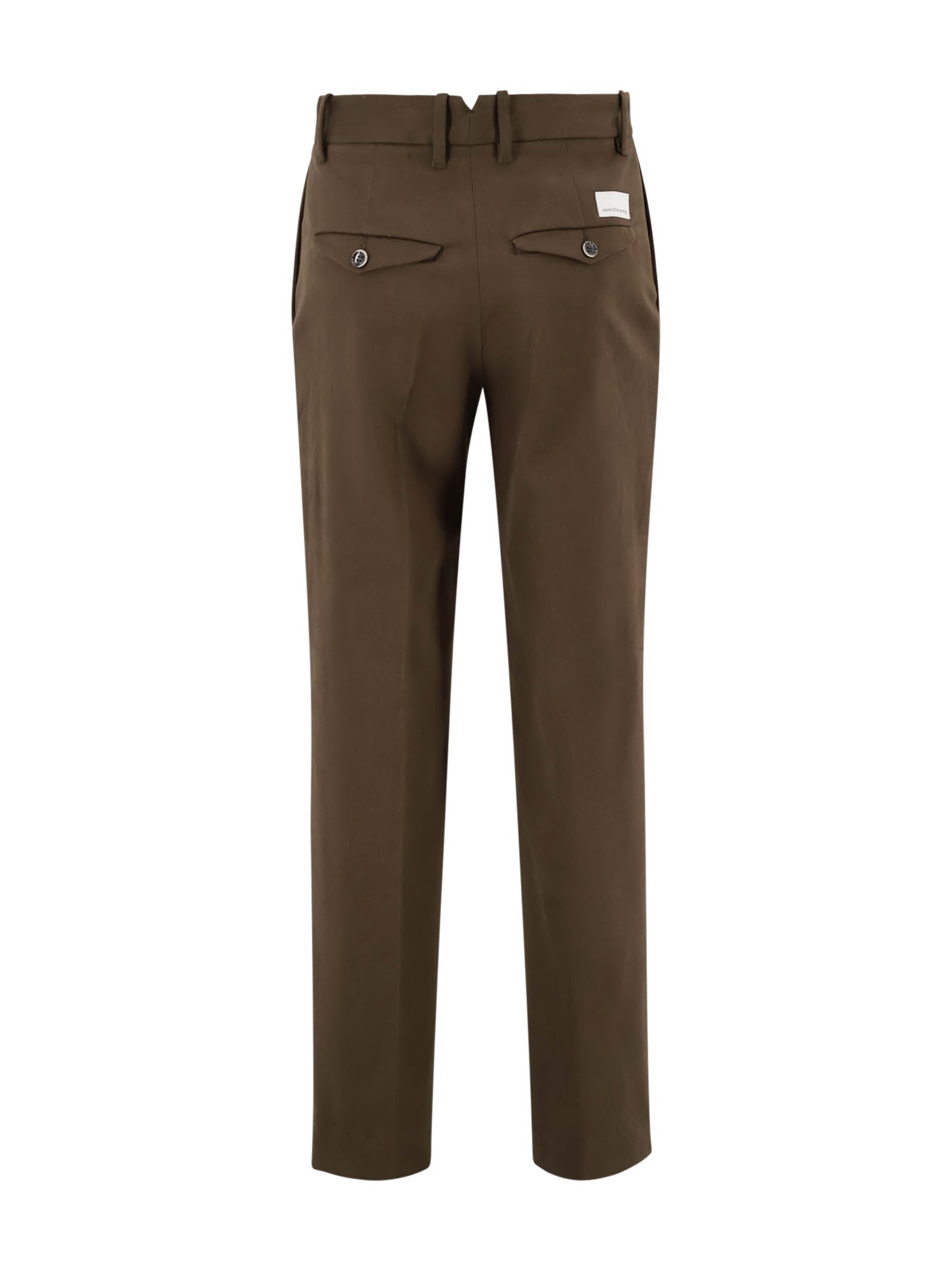 Nine The Morning Trousers Oliva Cotone Cachemire