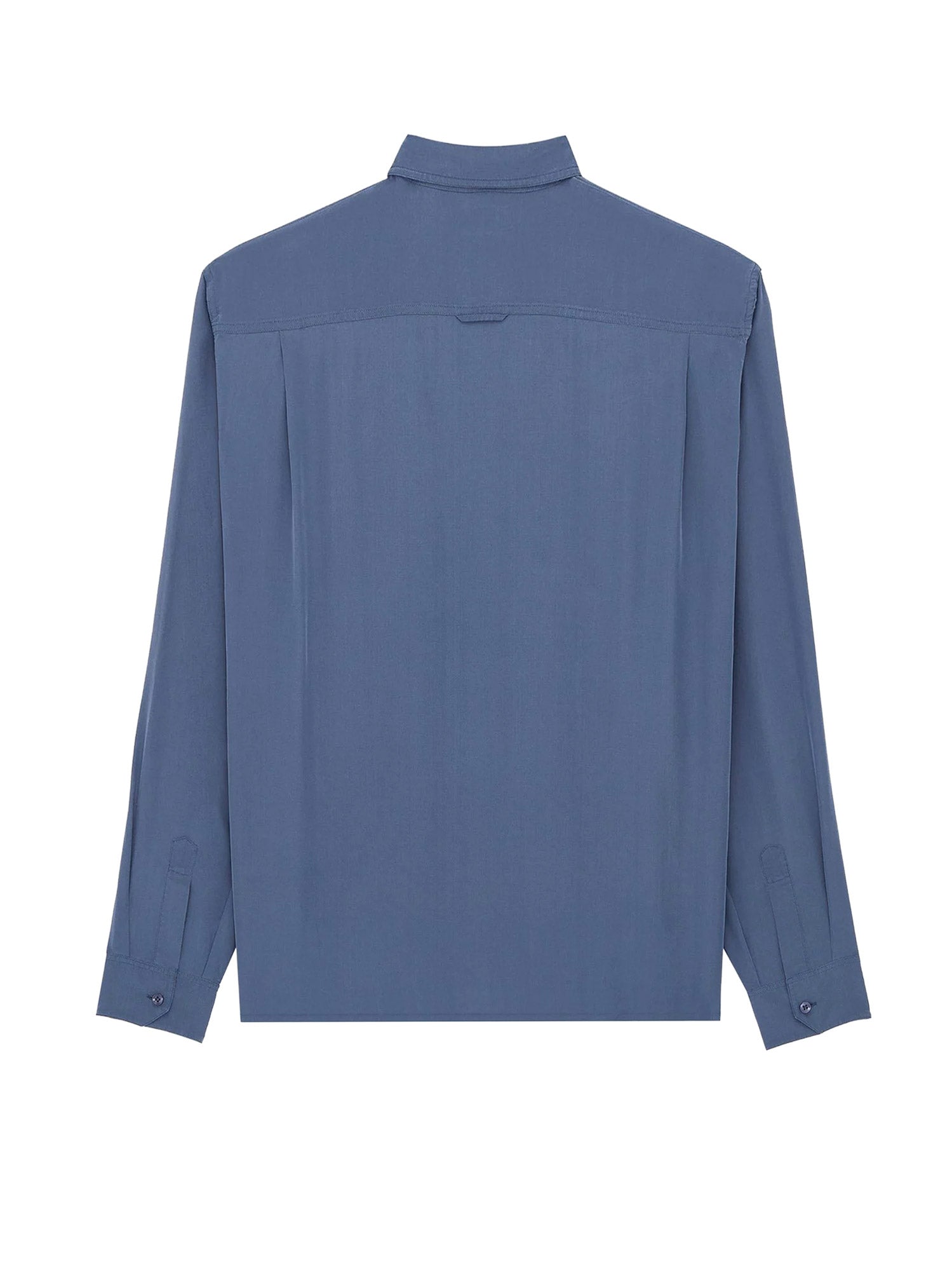 Saint Laurent Shirts Bleu Acier Viscosa Seta