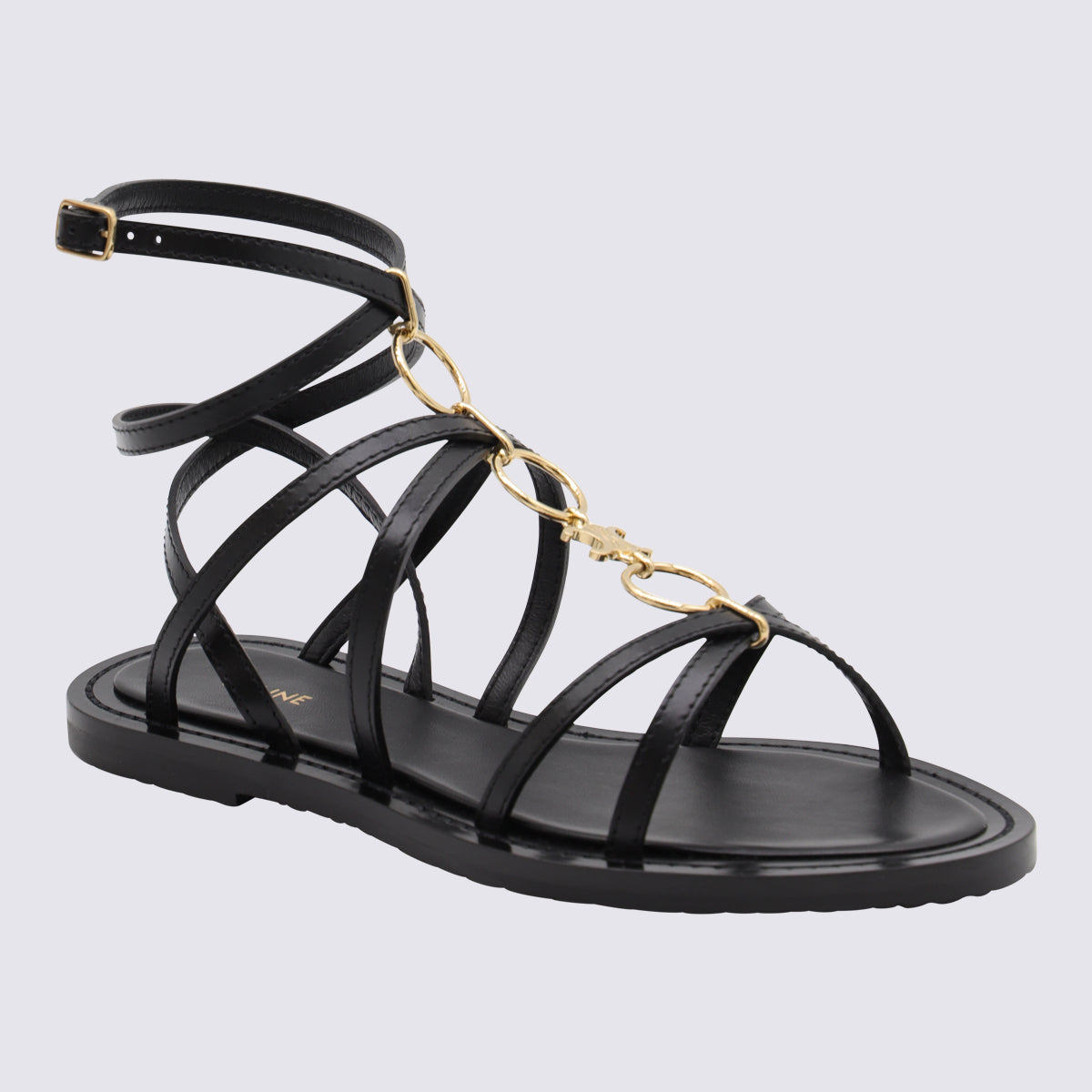 Céline Sandals Black Calf