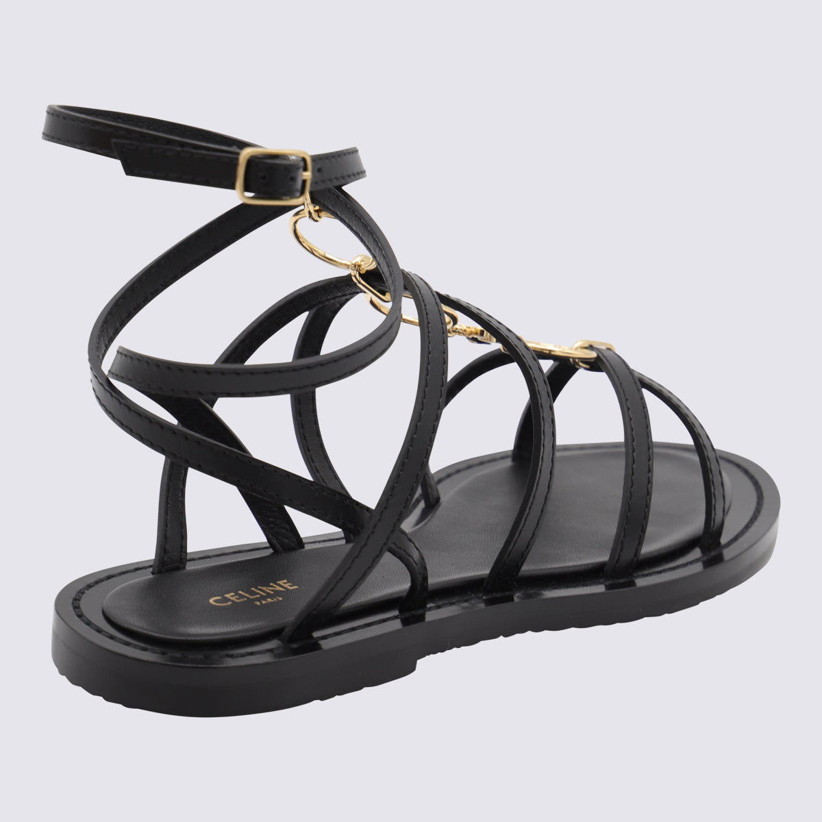 Céline Sandals Black Calf