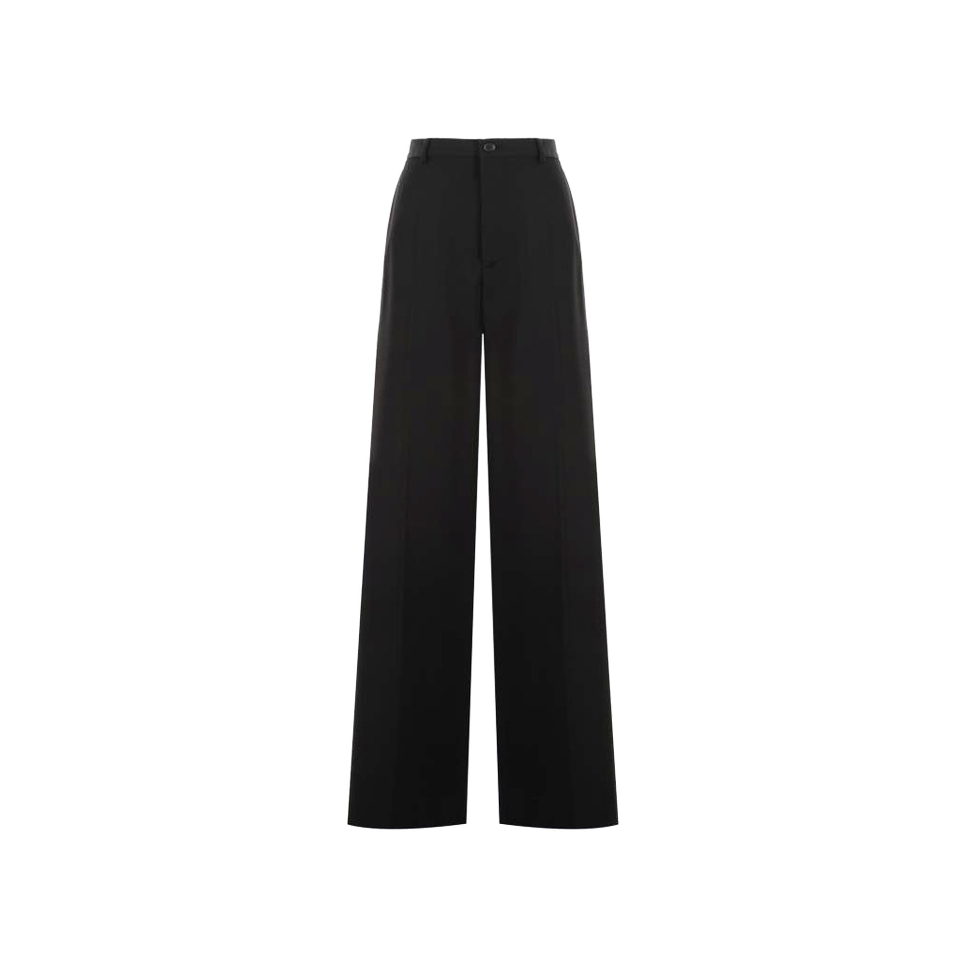 Wool Flared Pants Black