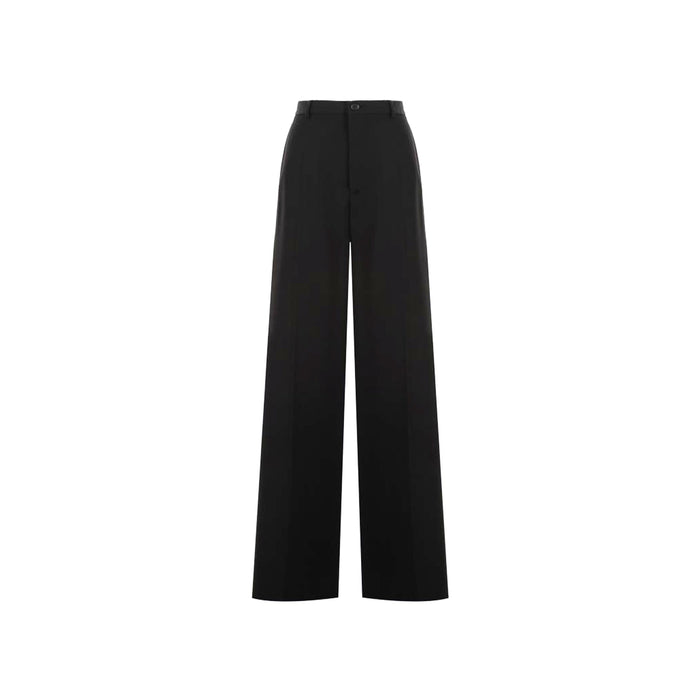 Wool Flared Pants Black