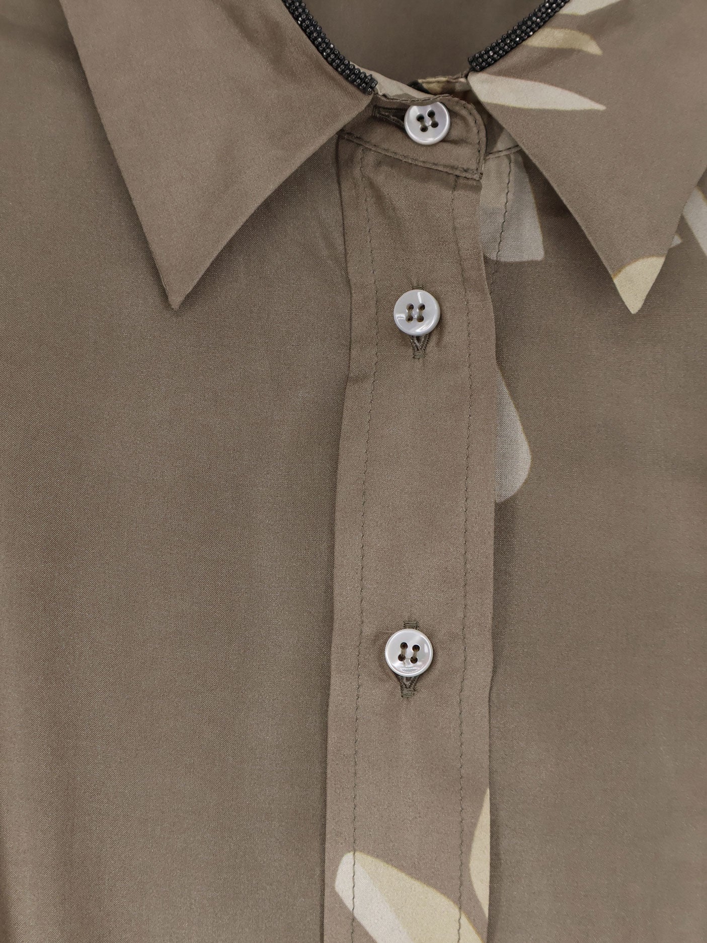 Brunello Cucinelli Shirts Kaki Seta