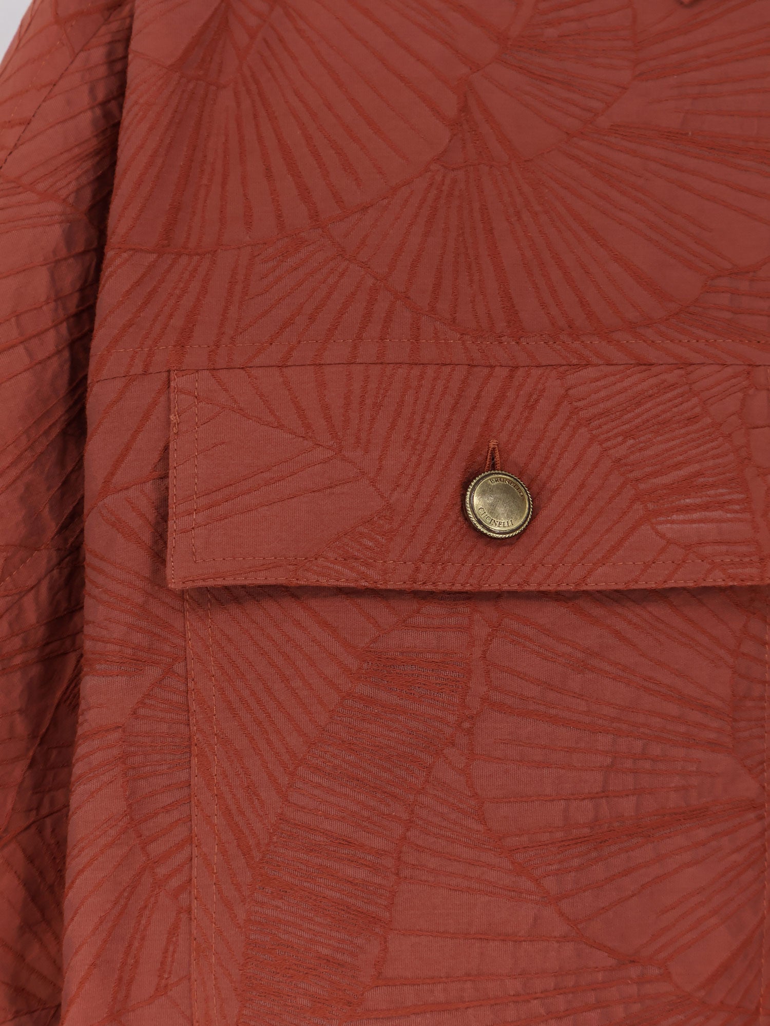 Brunello Cucinelli Shirts Orangeflame Cotone Poliammide