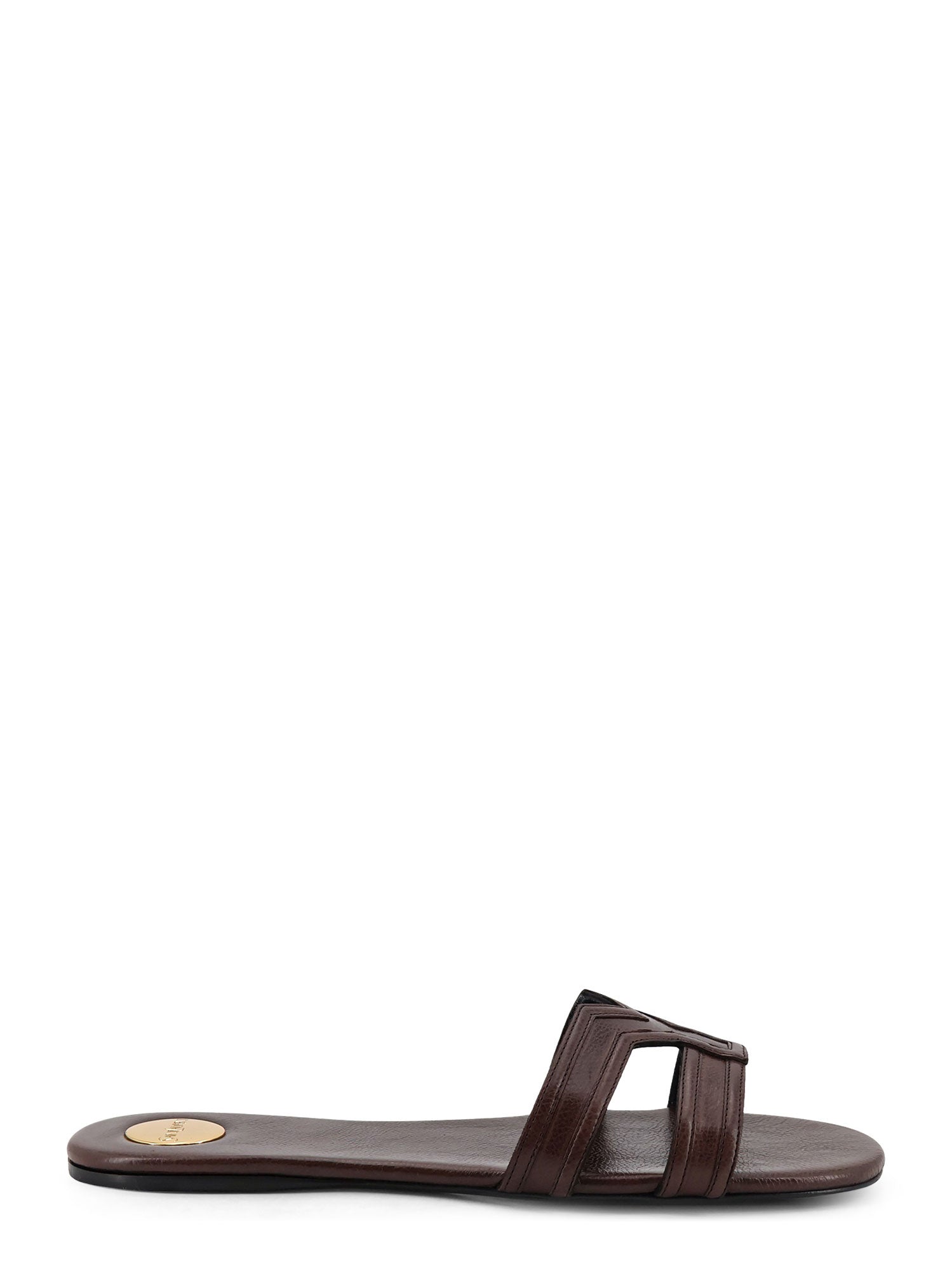 Saint Laurent Sandals Paris Brown Pelle