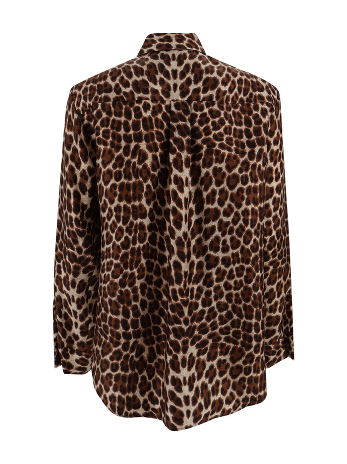 Parosh Shirts Animalier Silk