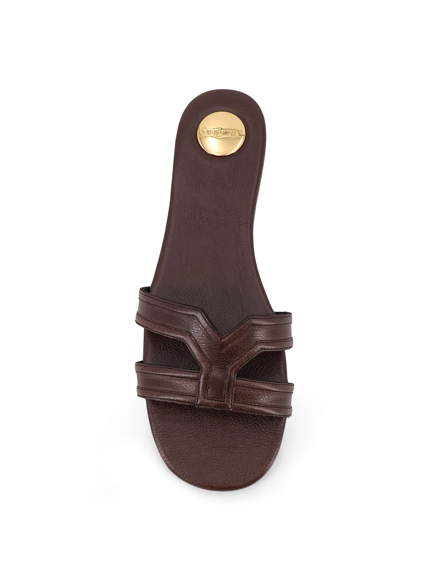 Saint Laurent Sandals Paris Brown Pelle