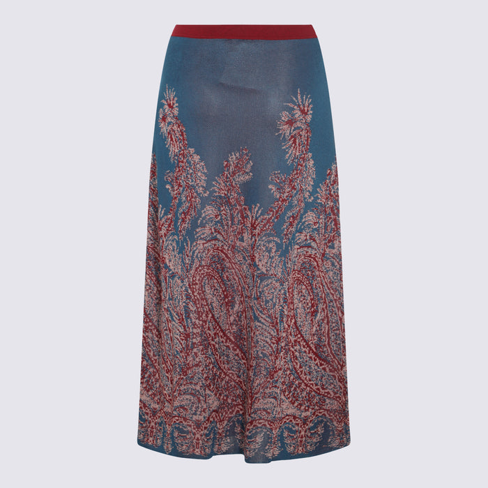 Etro Skirts Aubergine Mix _vi Pl