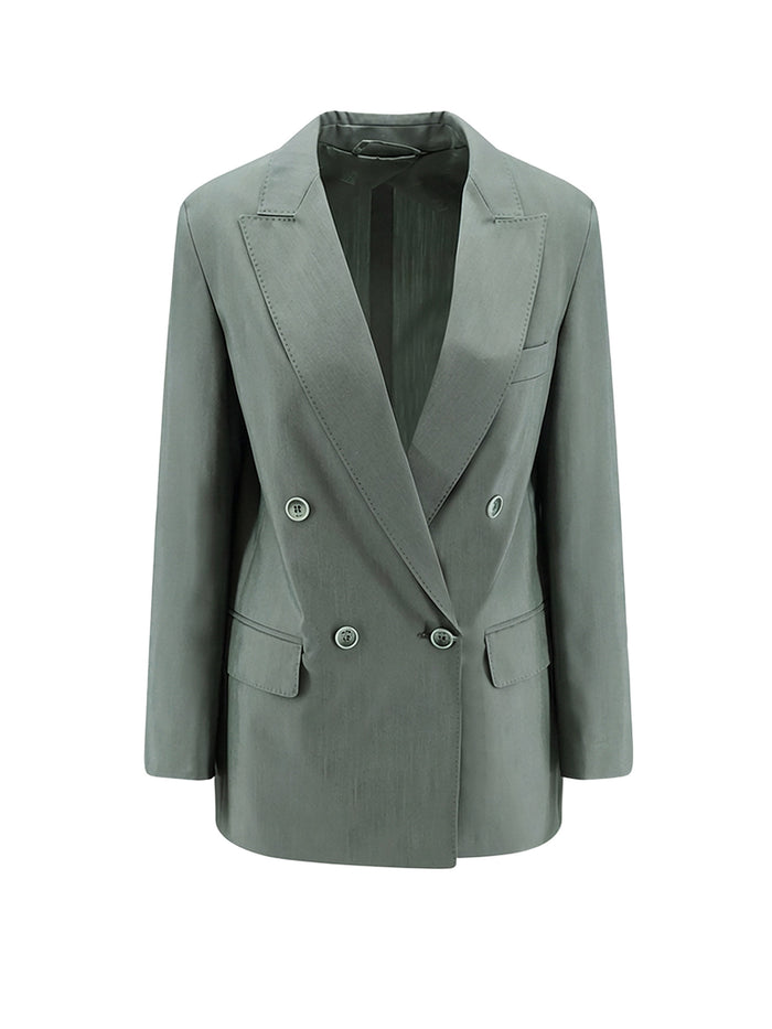 Max Mara Clothing Verde Scuro Lana Vergine Seta