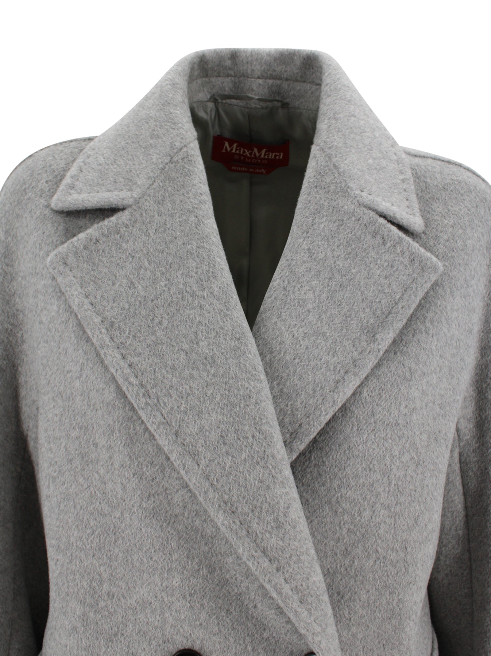 Max Mara Studio Coats Grigio Chiaro Cashmere