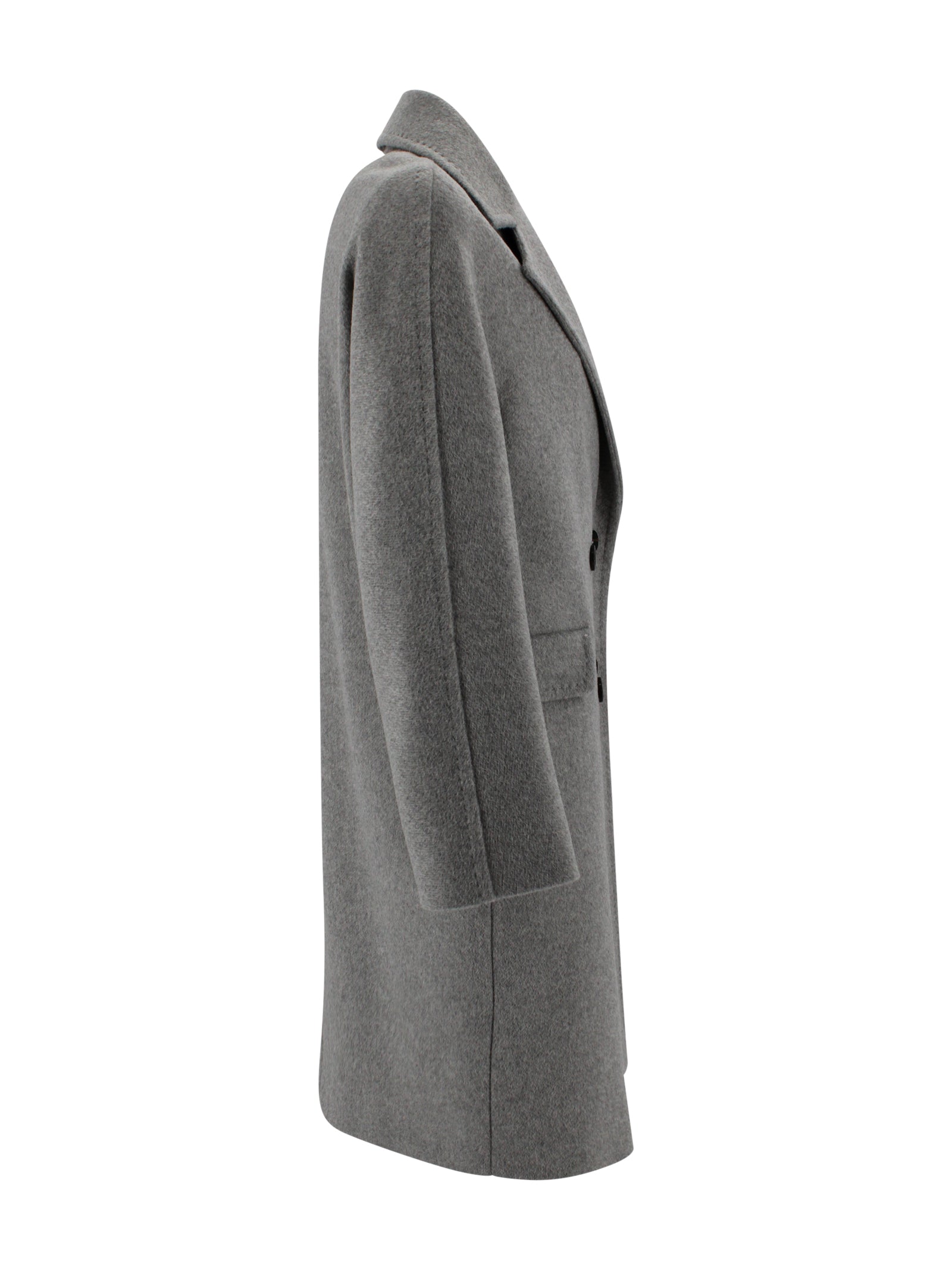 Max Mara Studio Coats Grigio Chiaro Cashmere