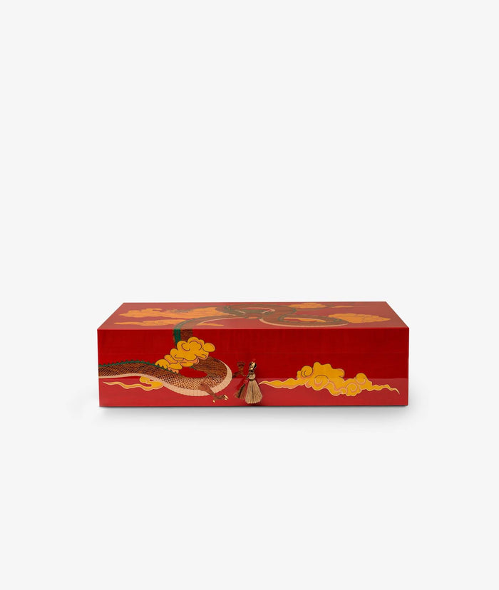 Humidor Wooden Dragon Red