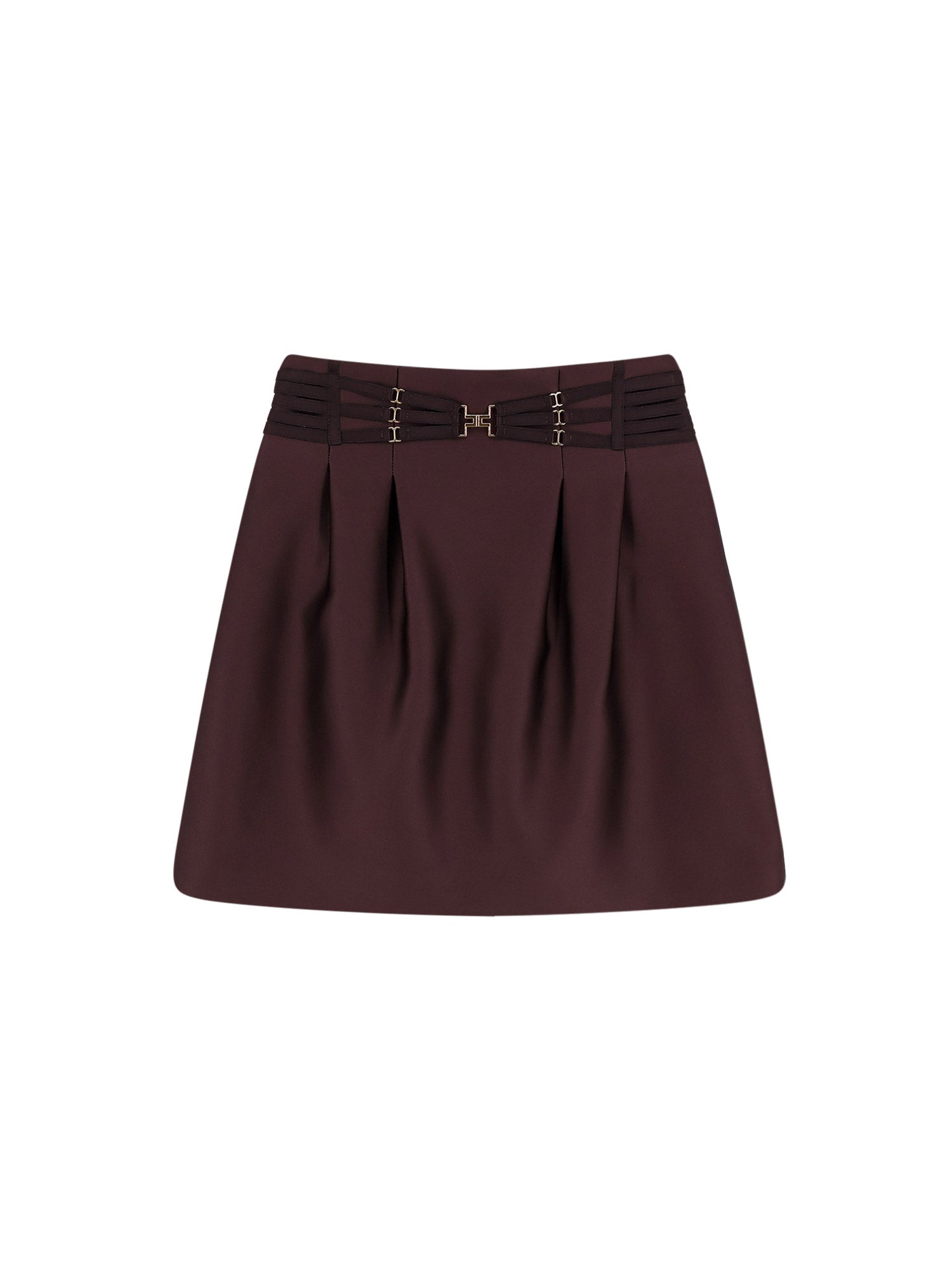 Elisabetta Franchi Skirts Brown Poliestere
