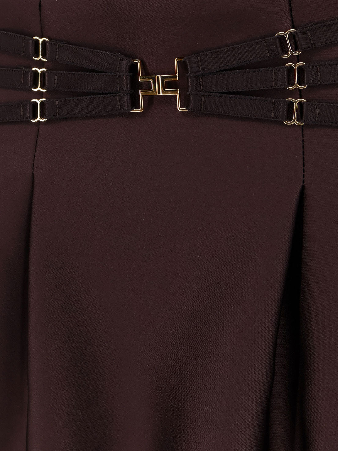 Elisabetta Franchi Skirts Brown Poliestere