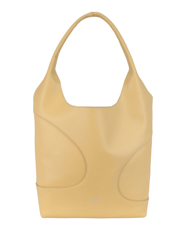Ferragamo Calfskin Leather & Suede hobo bag in yellow