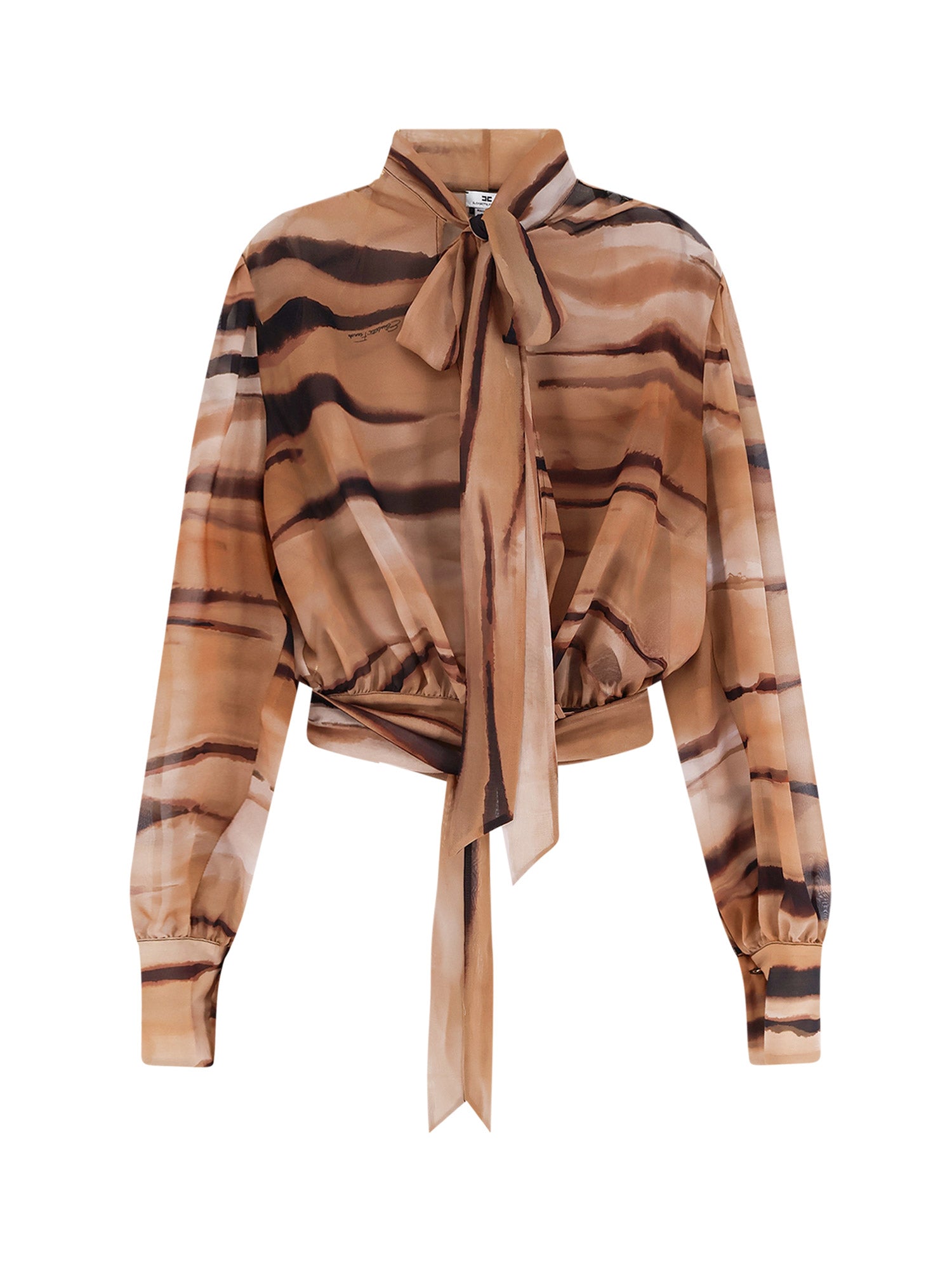 Elisabetta Franchi Shirts Camel Poliestere