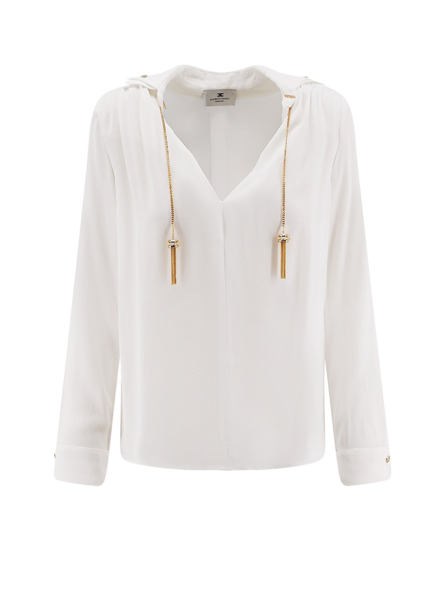 Elisabetta Franchi Shirts Ivory Viscosa