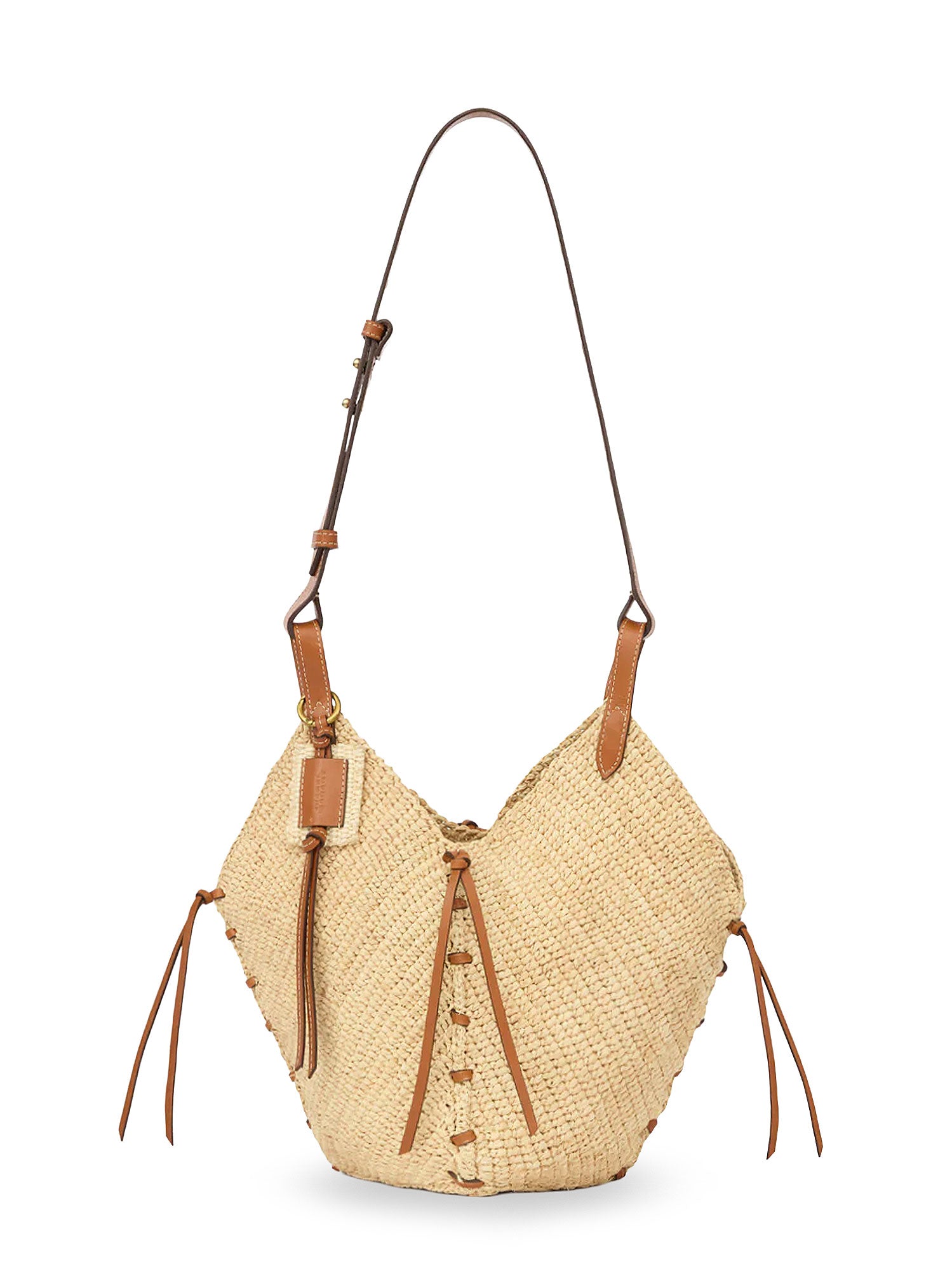 Isabel Marant Bags Natural Cognac Rafia/pelle